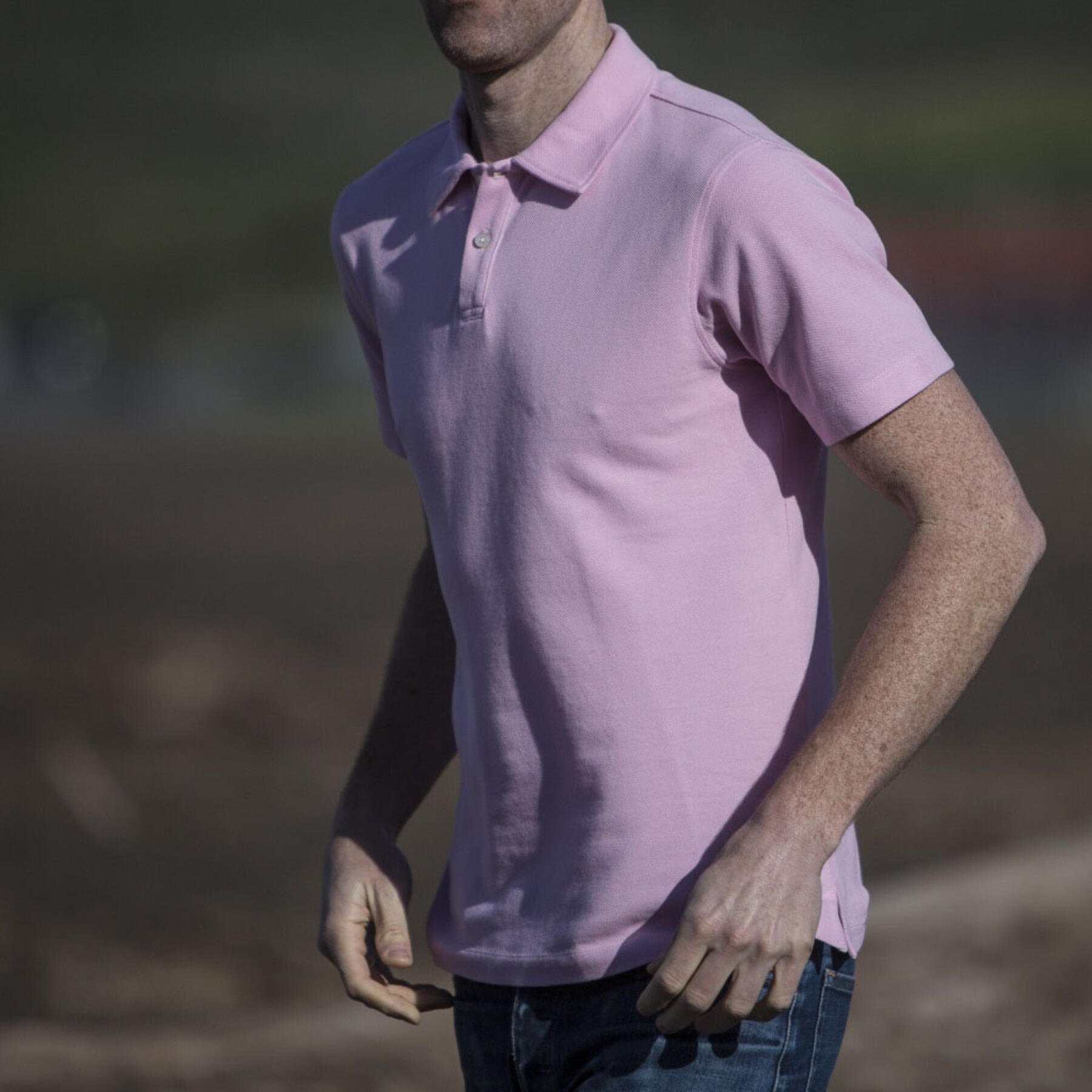 gustin japan pique polo pink