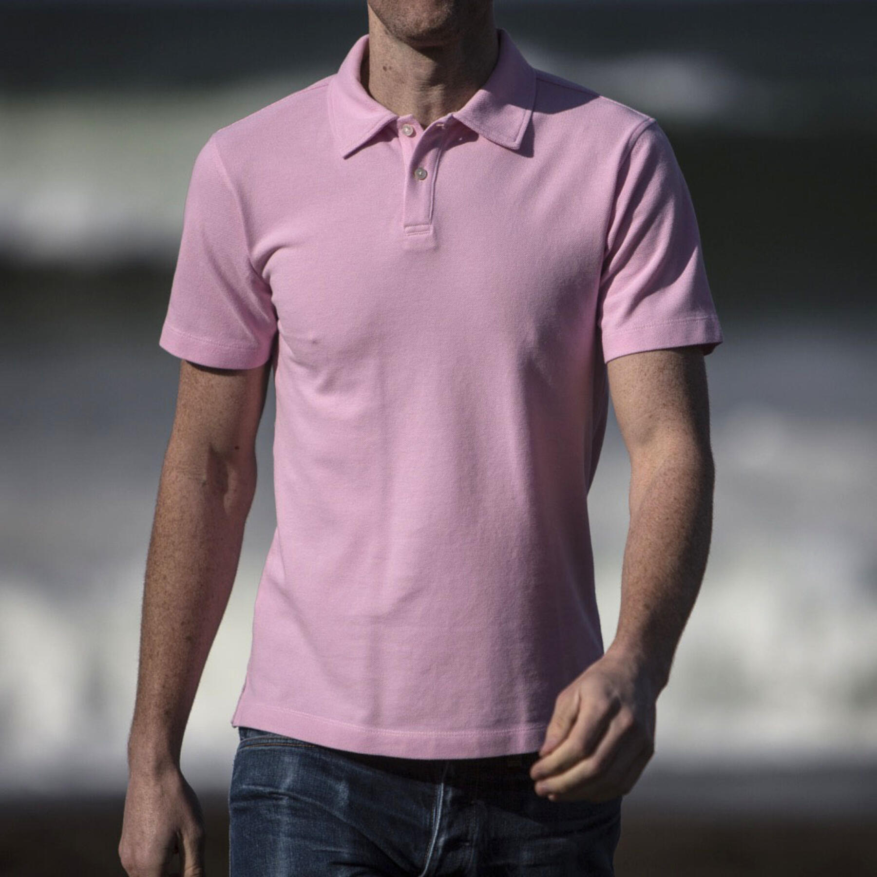 gustin japan pique polo pink