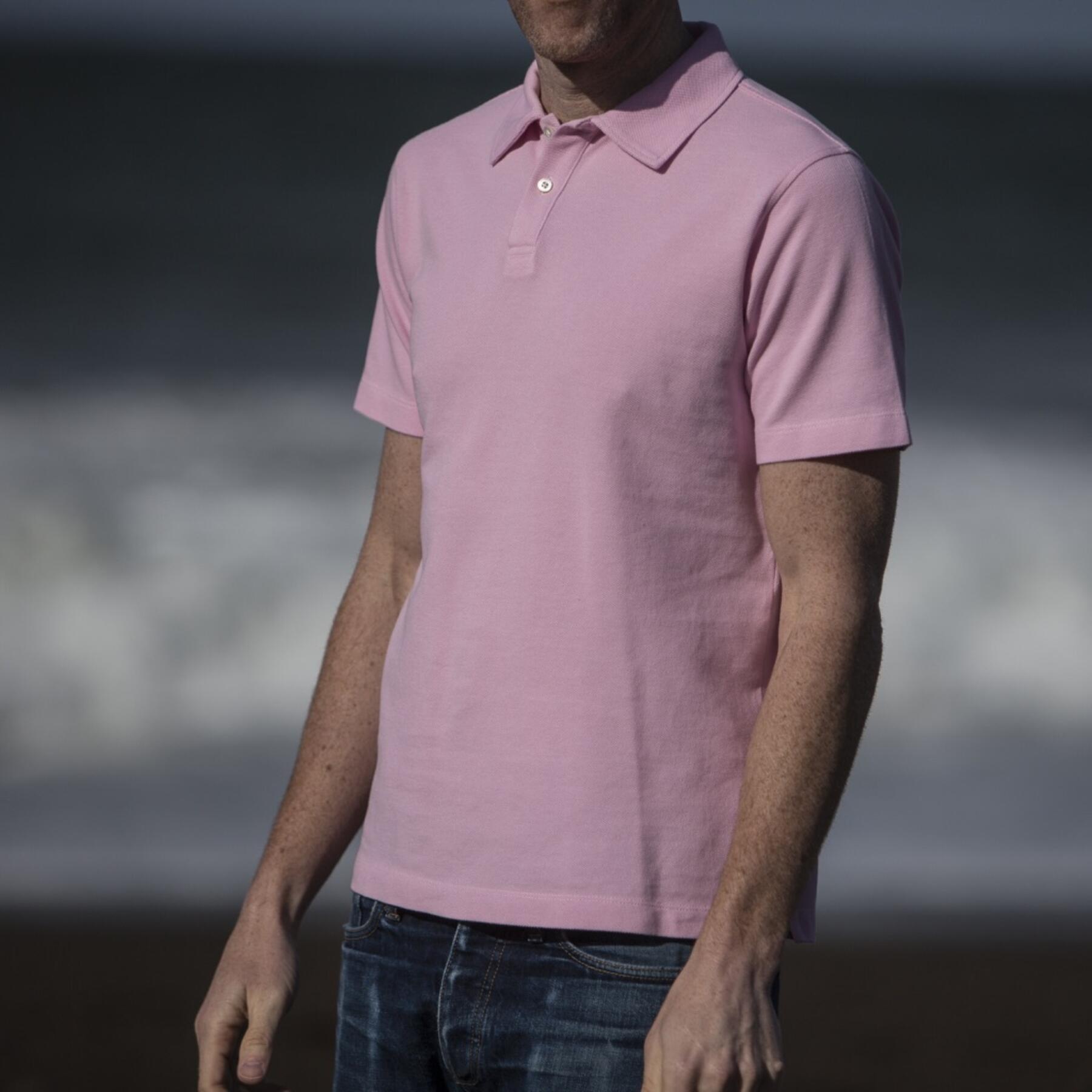 gustin japan pique polo pink
