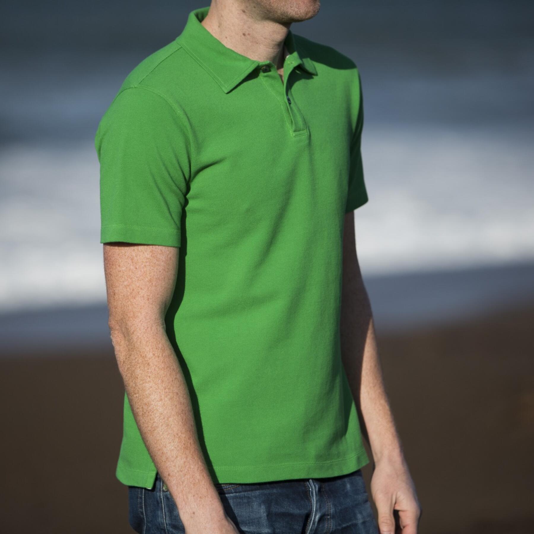 gustin japan pique polo kelly green
