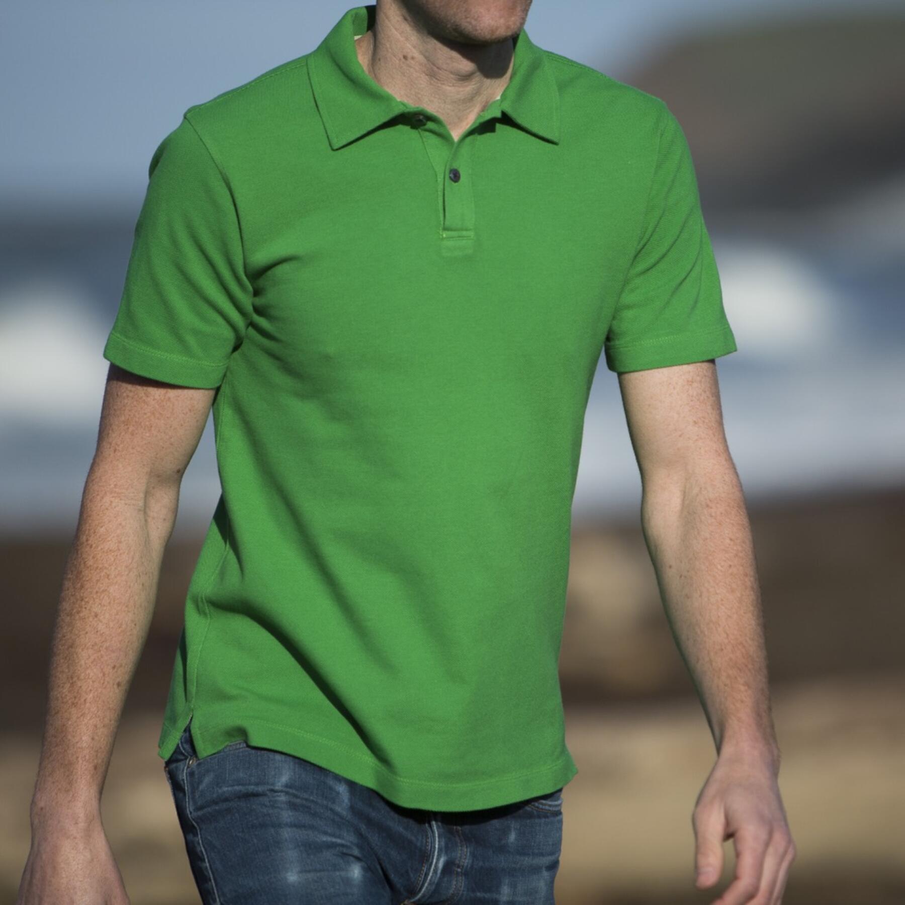 gustin japan pique polo kelly green