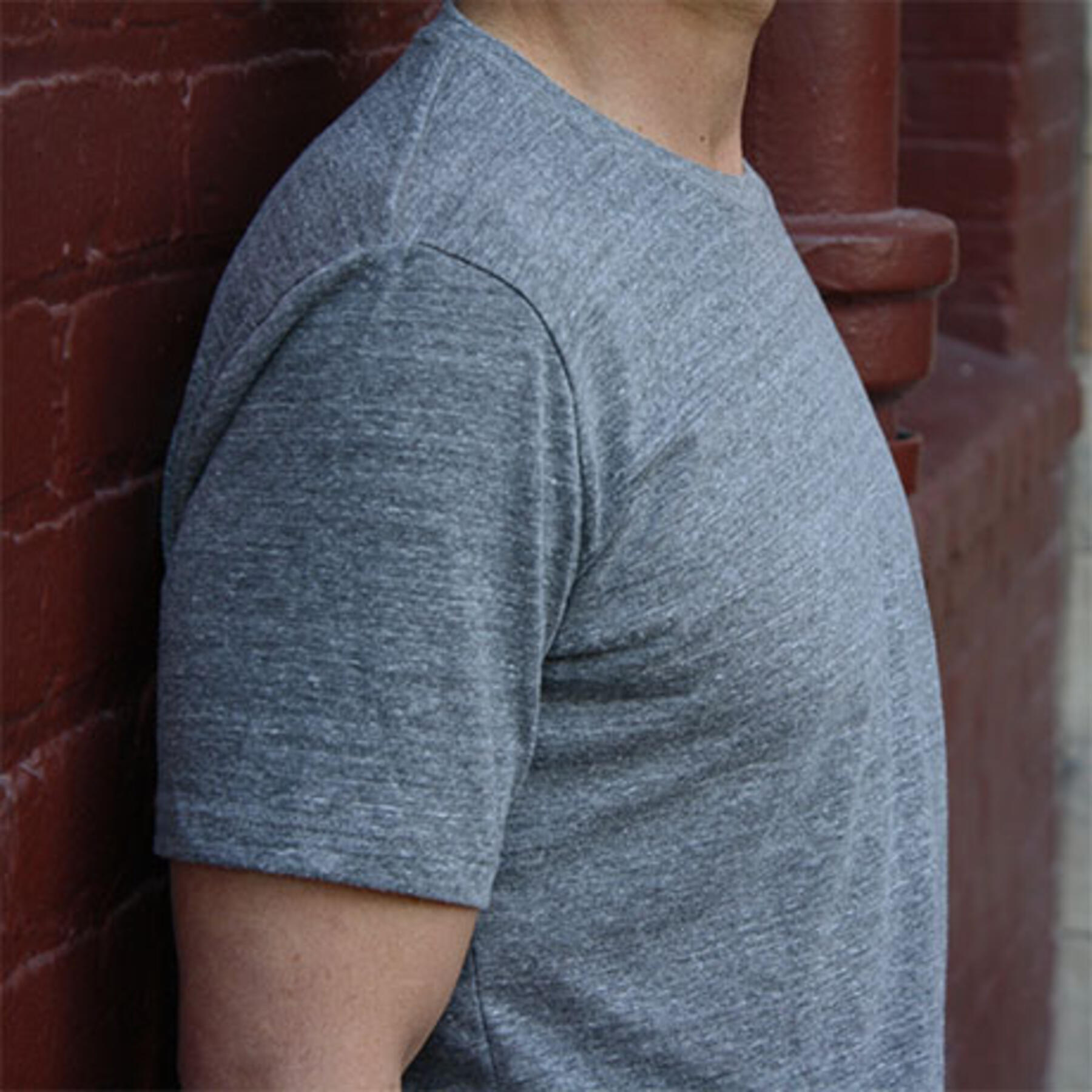 gustin usa t-shirt heather grey