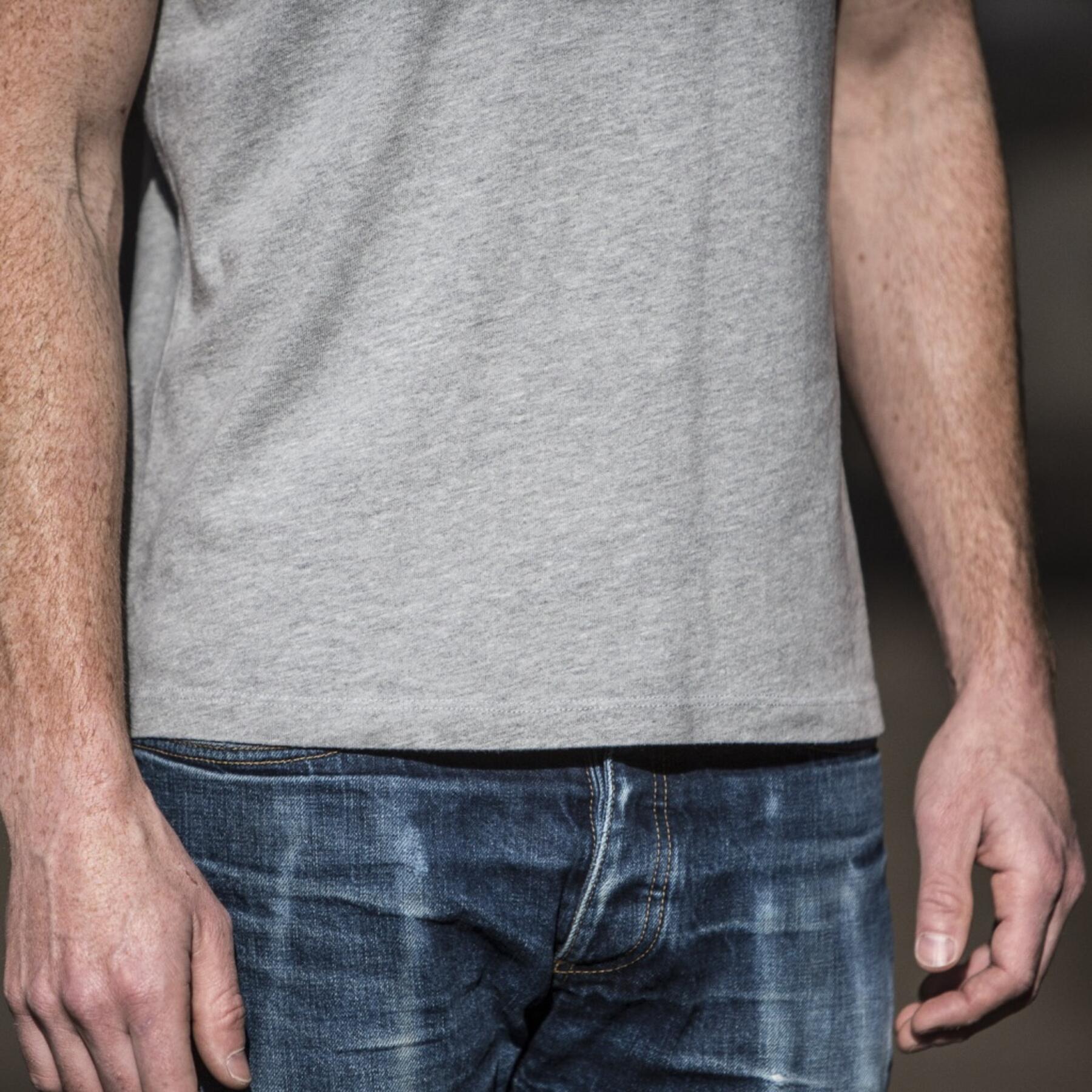 gustin short sleeve henley - heather grey