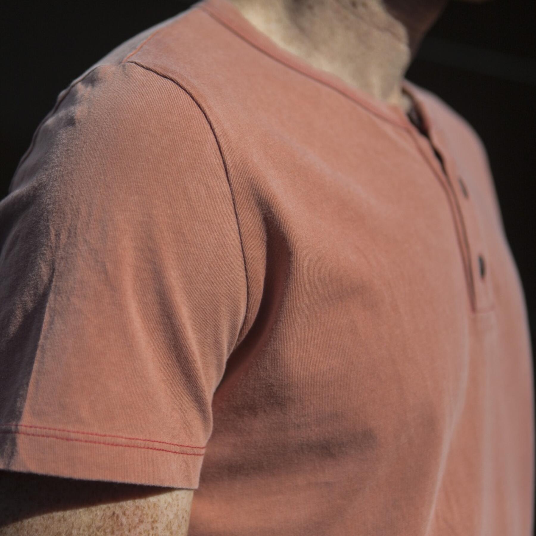 gustin short sleeve henley - faded orange