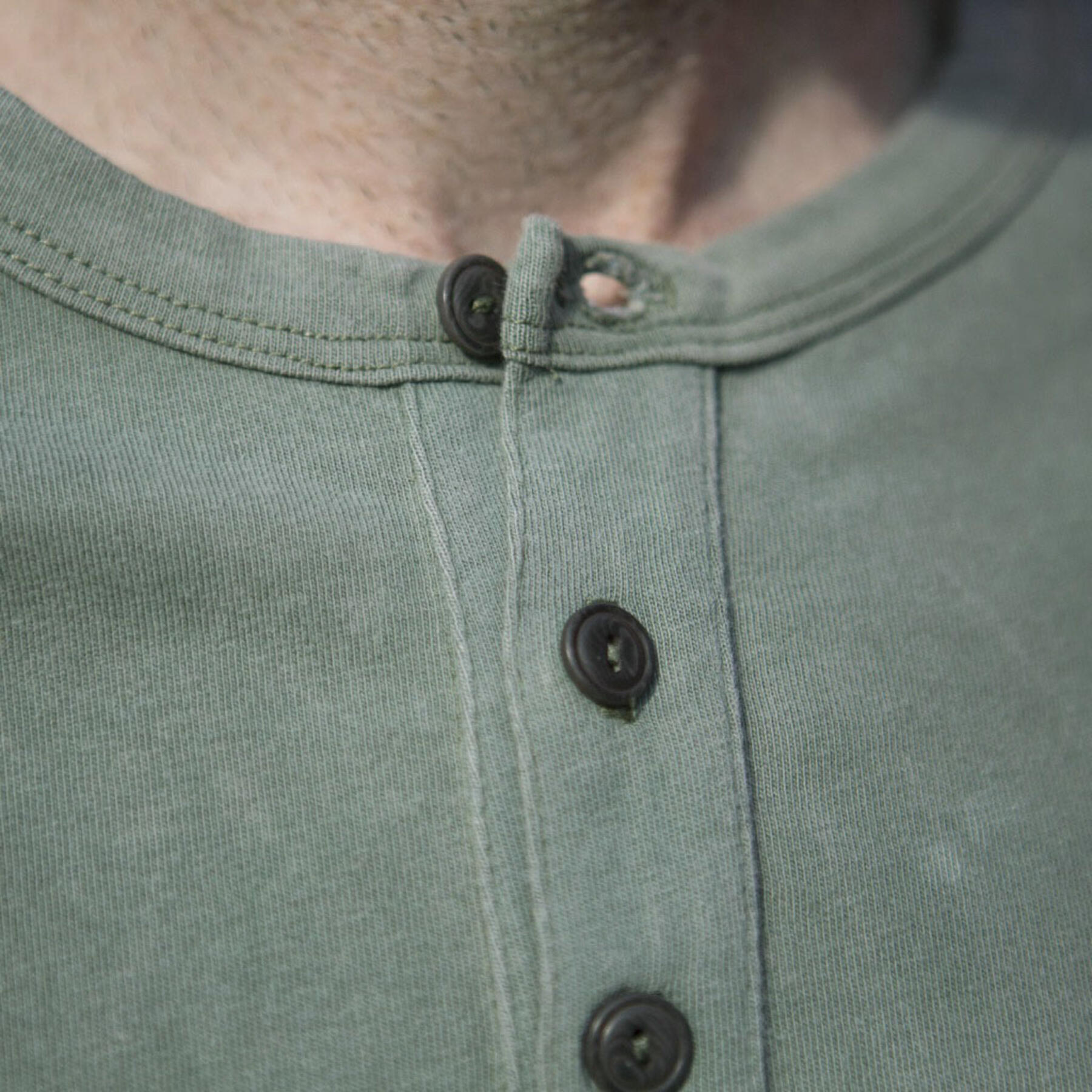 gustin short sleeve henley - faded teal