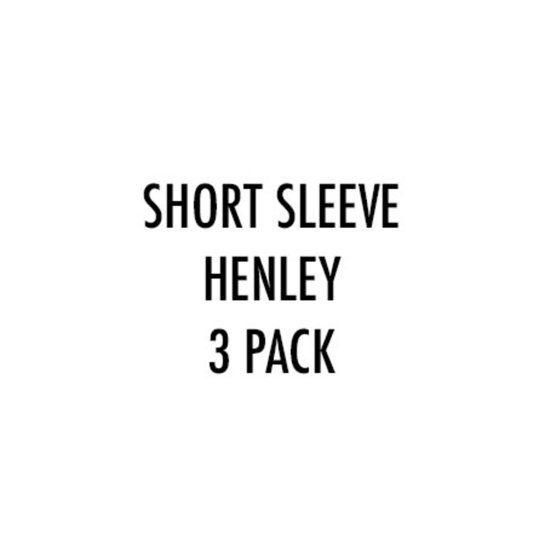 gustin short sleeve henley - 3 pack
