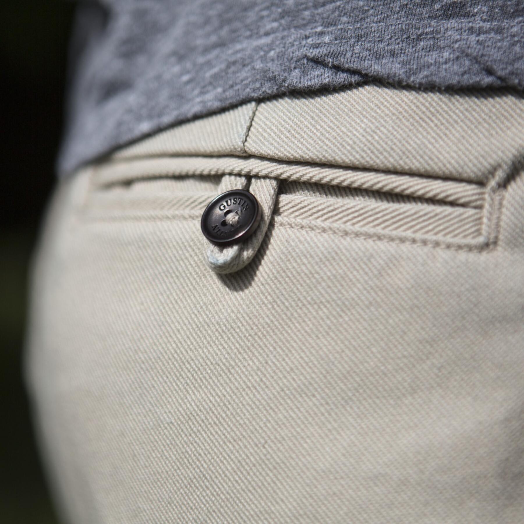 gustin #105 khaki military twill chinos