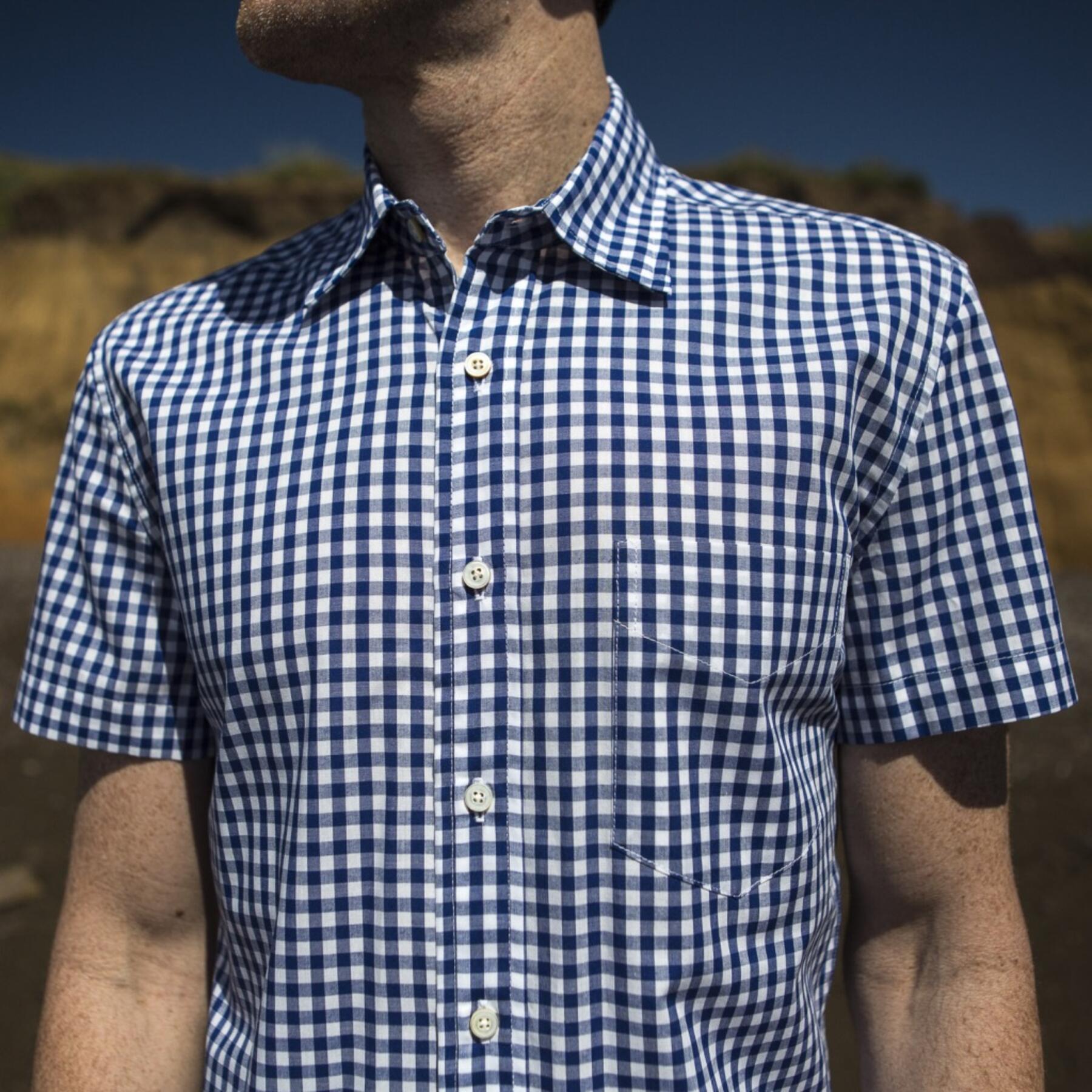 gustin #66 short sleeve royal gingham
