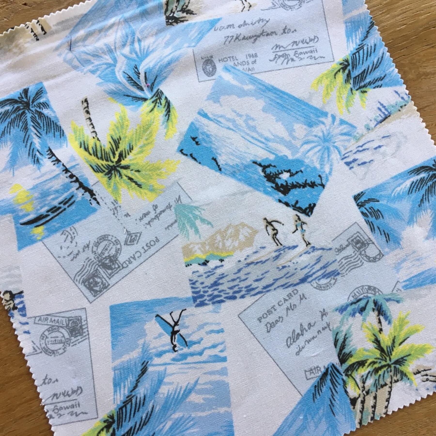 gustin #508 short sleeve white hawaiian postcard