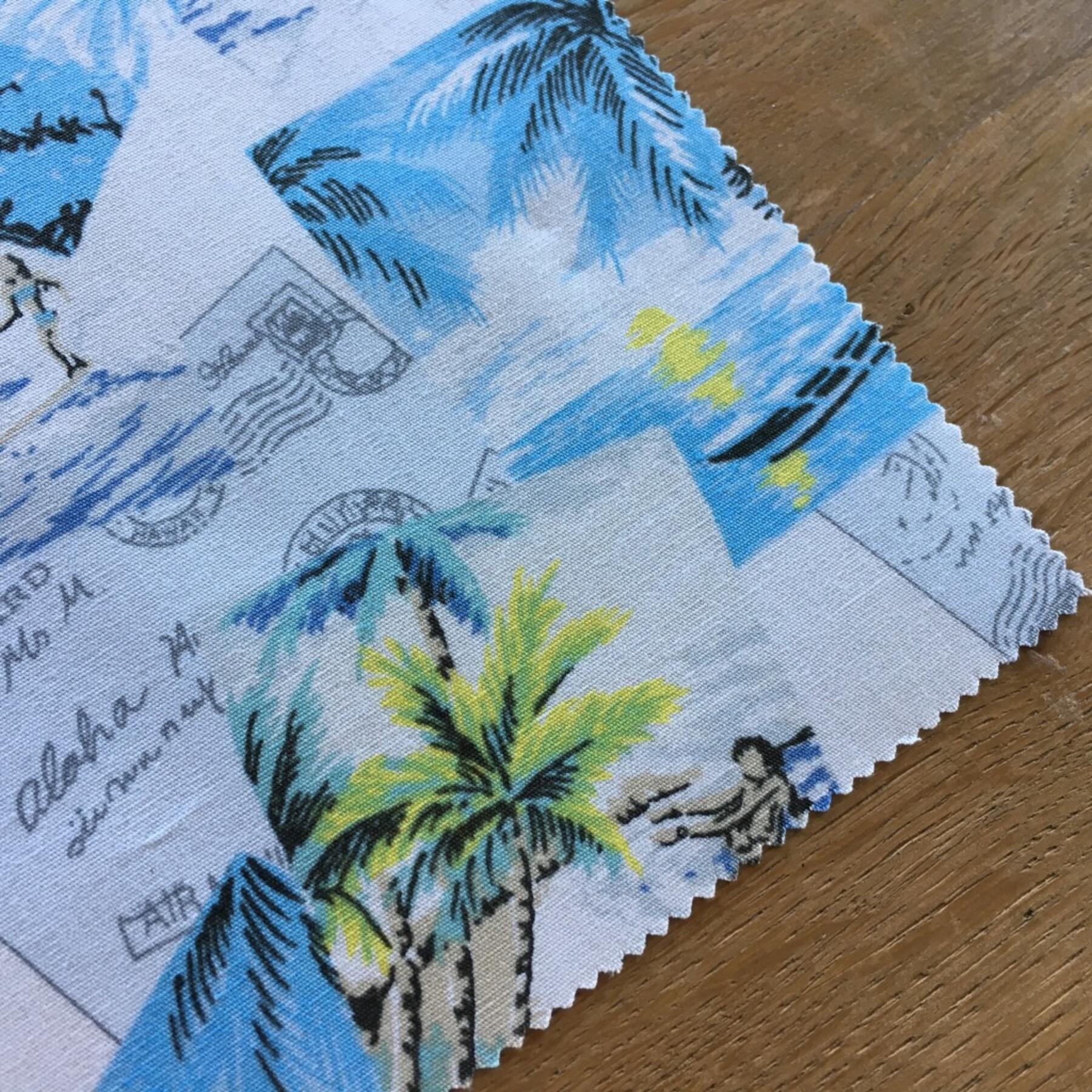 gustin #508 short sleeve white hawaiian postcard