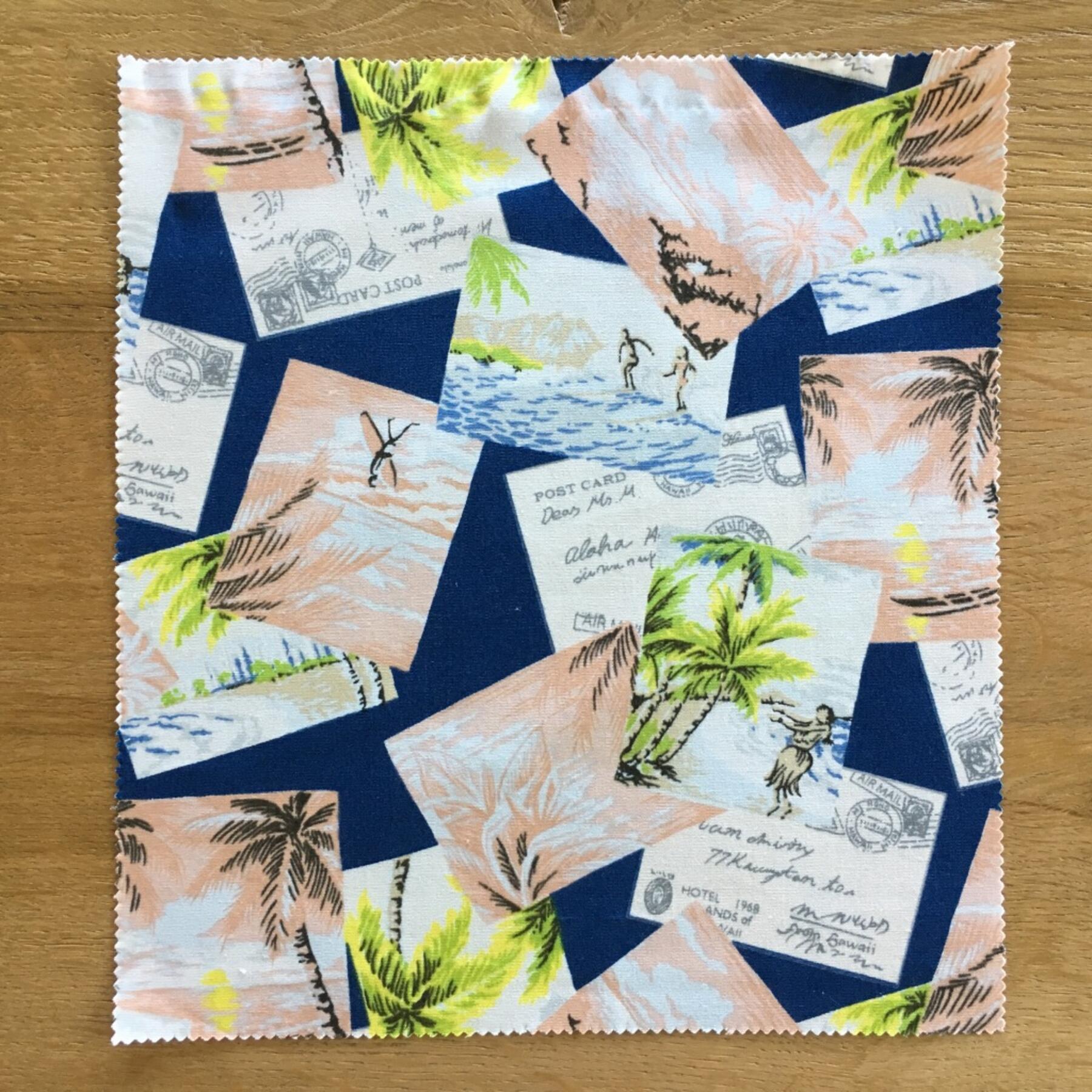 gustin #509 short sleeve navy hawaiian postcard