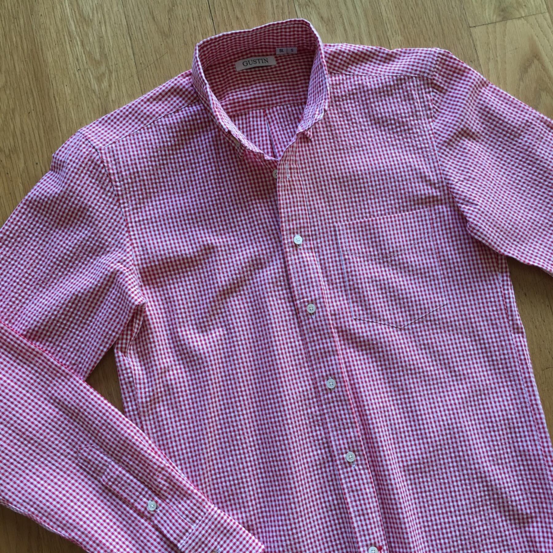 gustin #514 red gingham seersucker