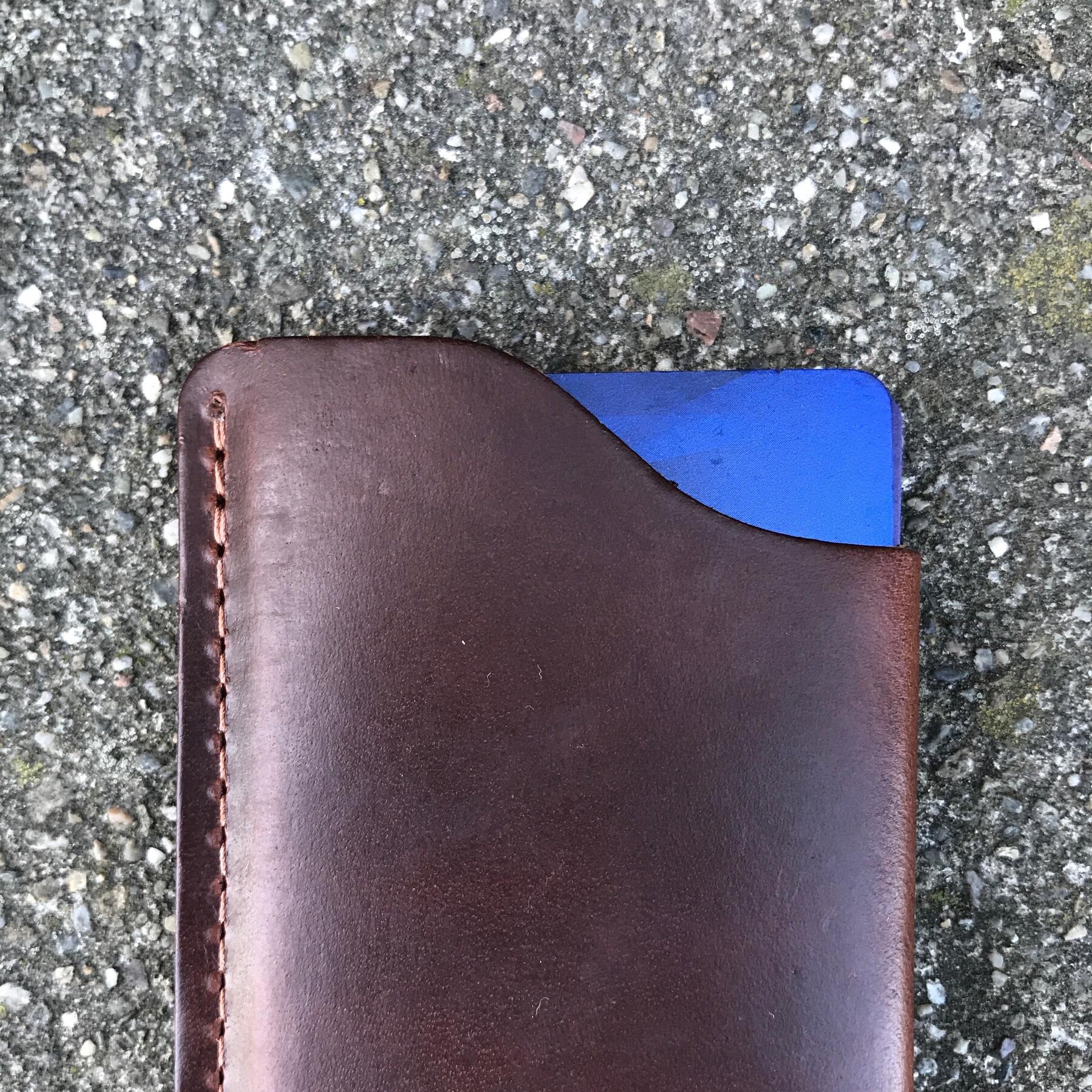 gustin corner wallet - horween brown chromexcel