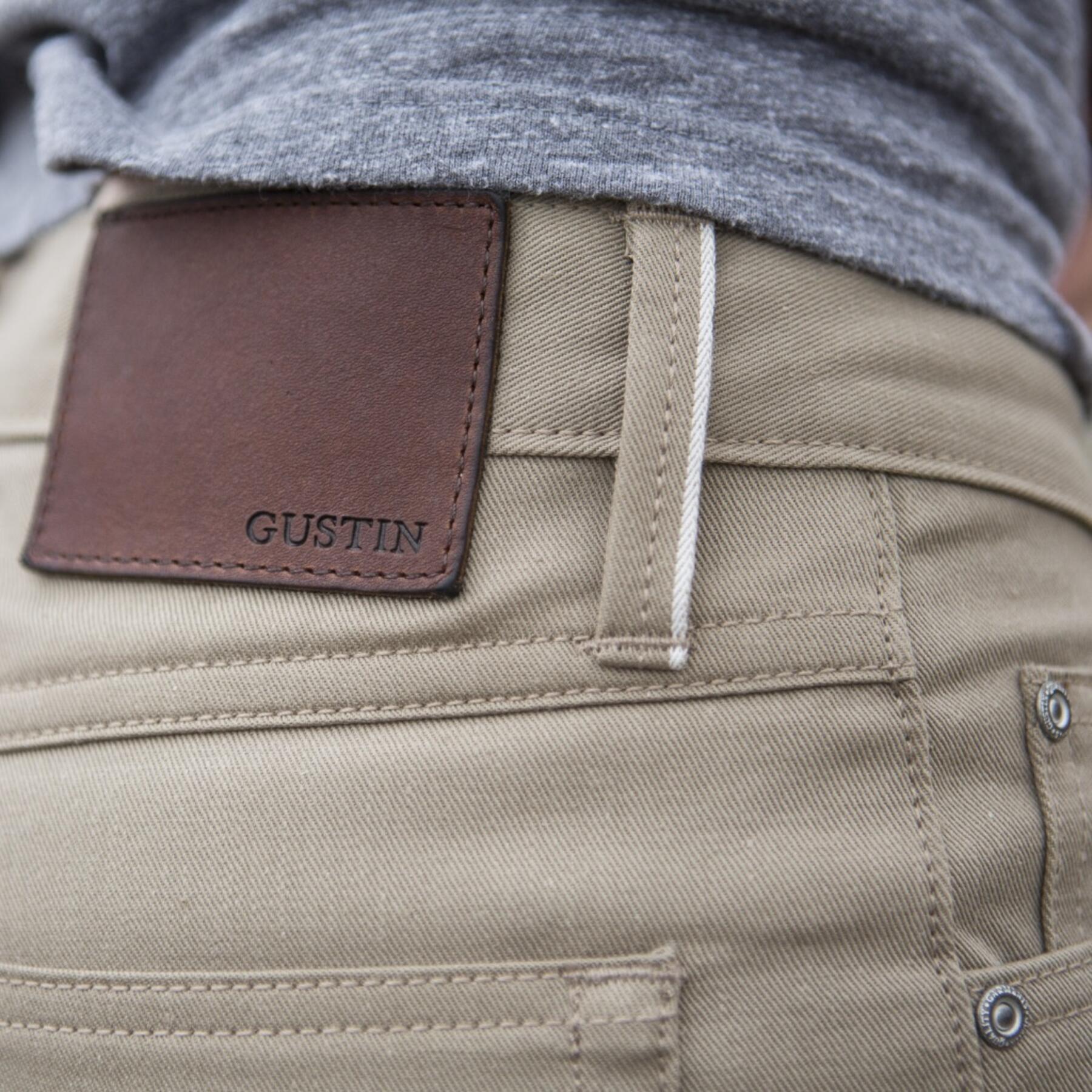 gustin #223 khaki selvedge twill
