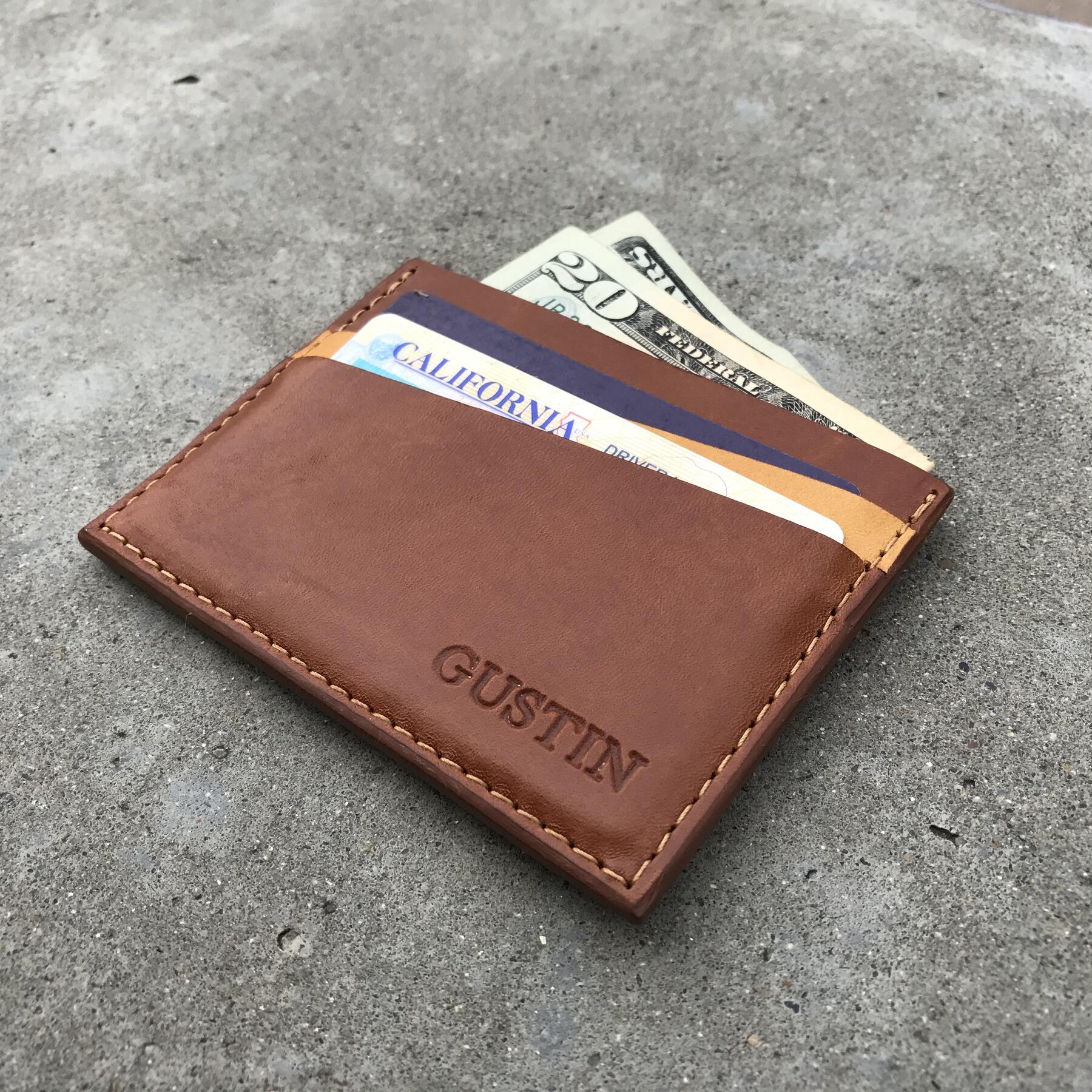 gustin latigo stripe cardholder