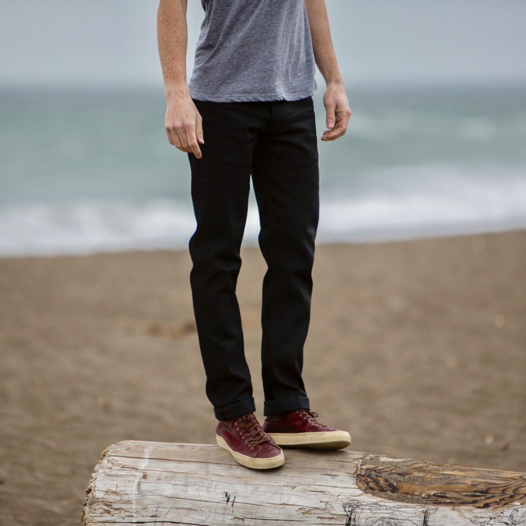 gustin #327 jet black selvedge twill
