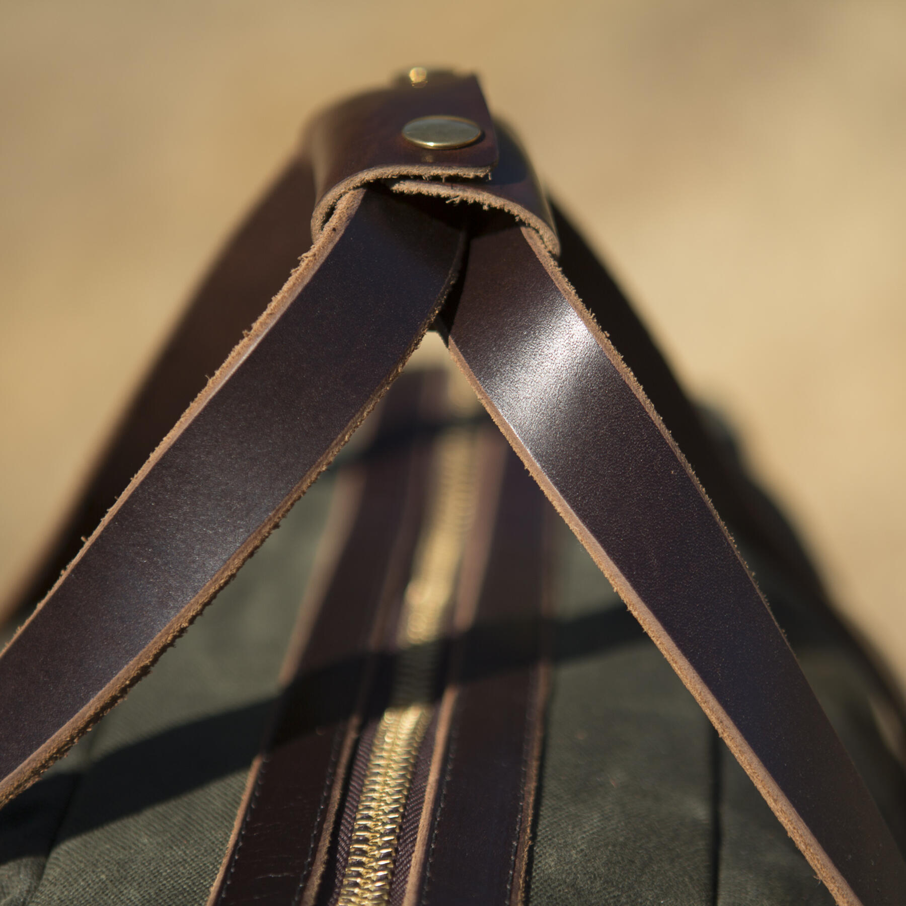 gustin classic duffel - waxed olive