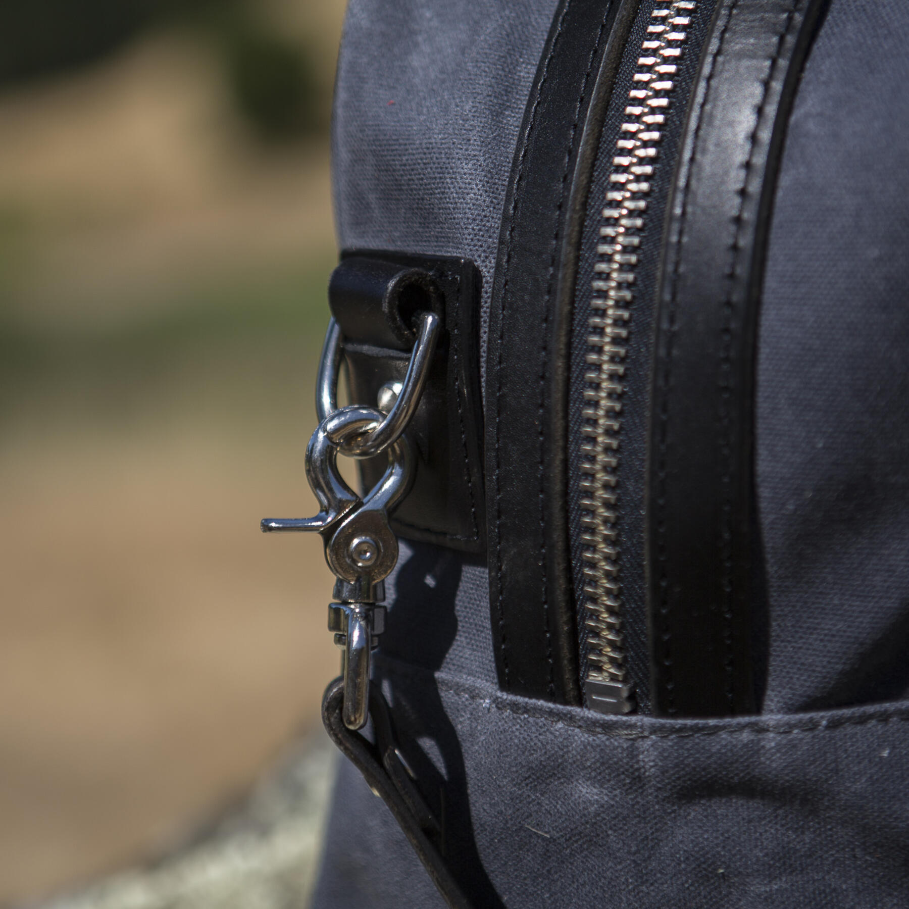 gustin classic duffel - waxed charcoal