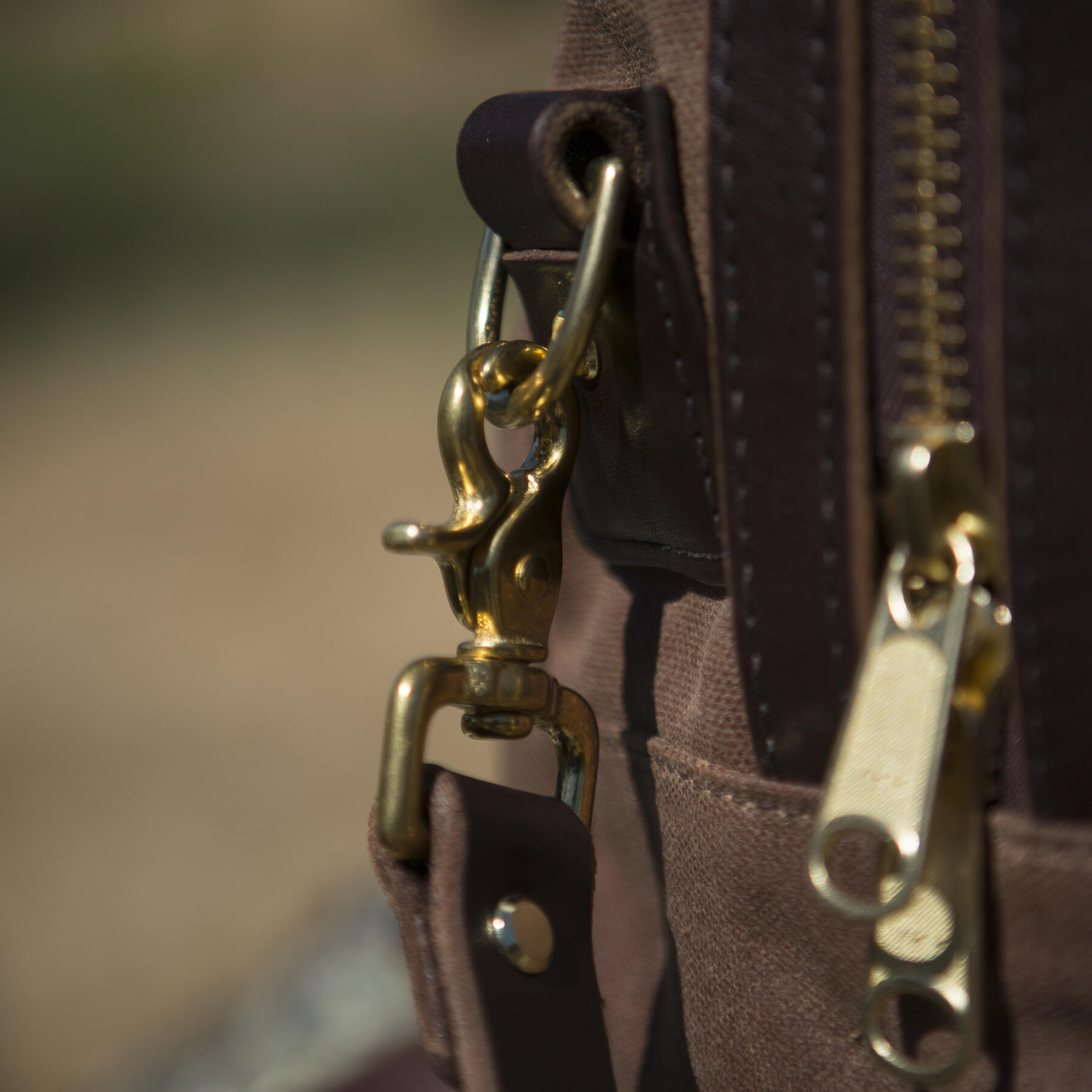 gustin classic duffel - waxed brown