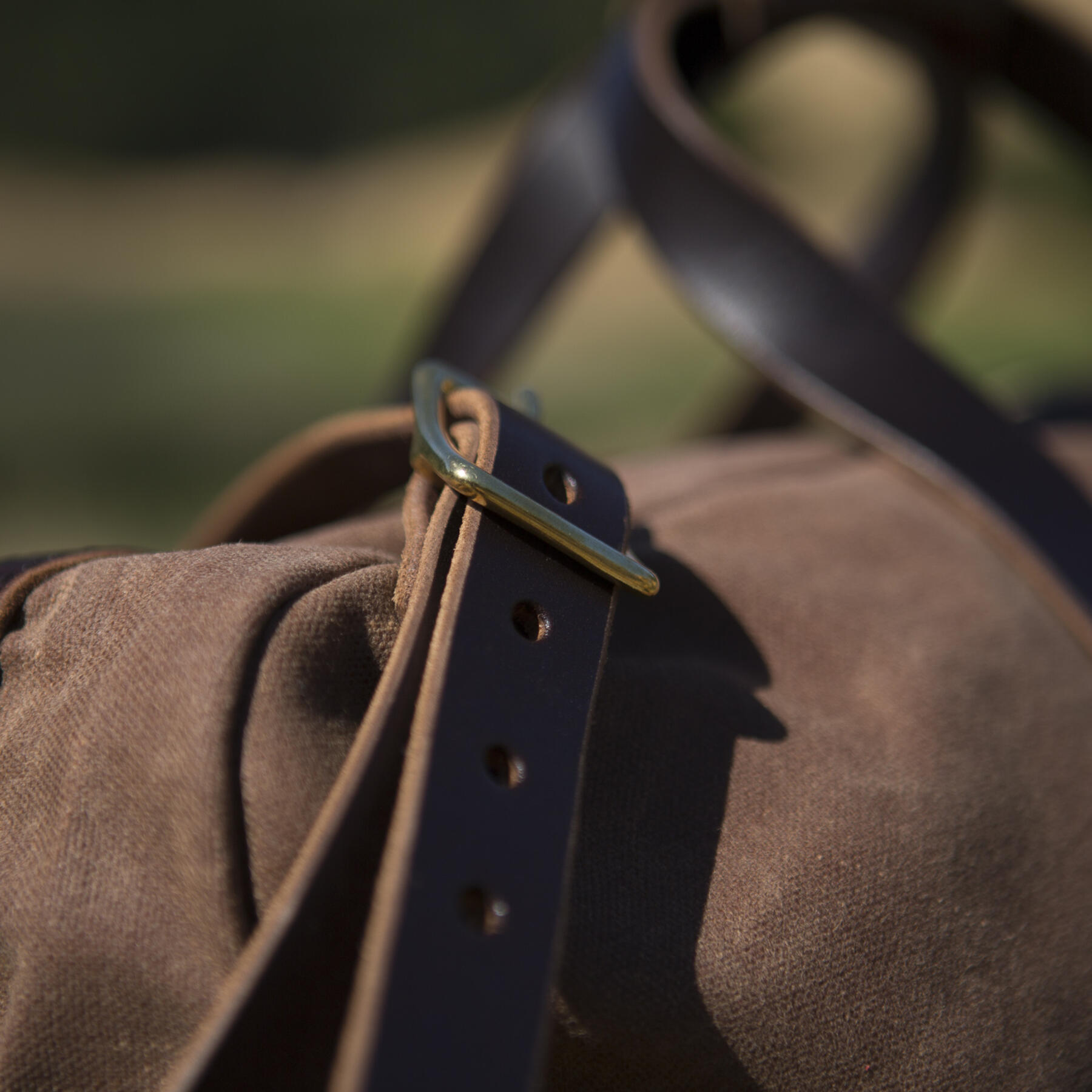 gustin classic duffel - waxed brown