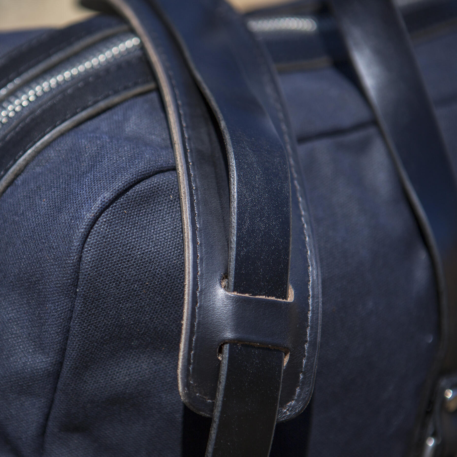 gustin classic duffel - waxed navy