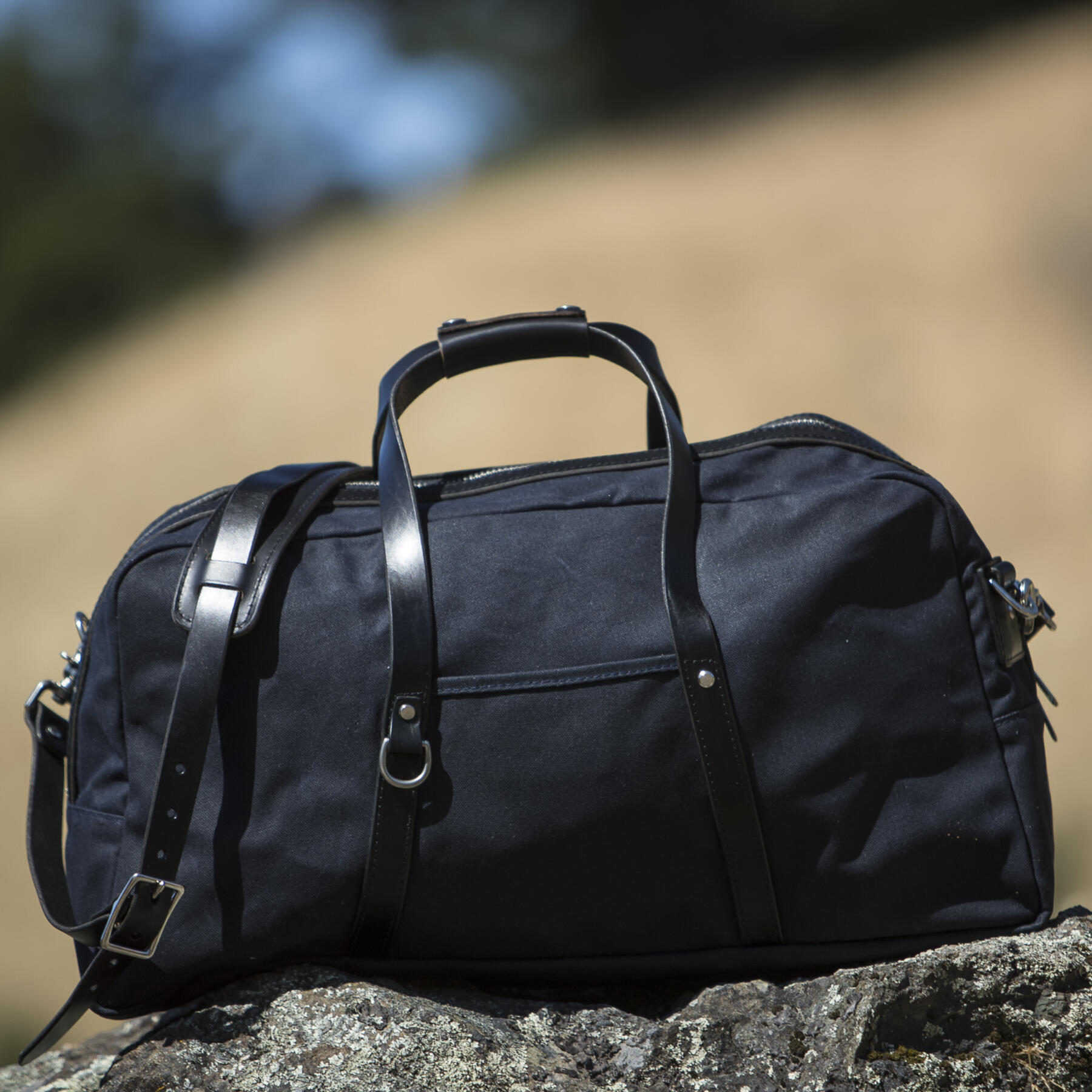gustin classic duffel - waxed black