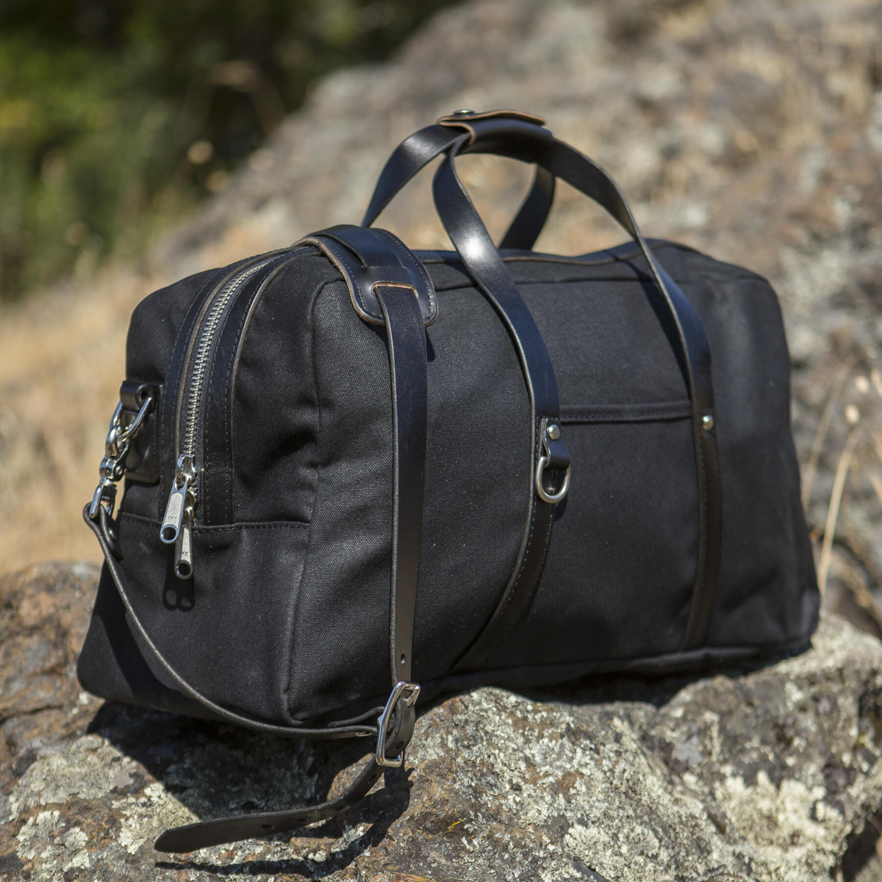 gustin classic duffel - waxed black
