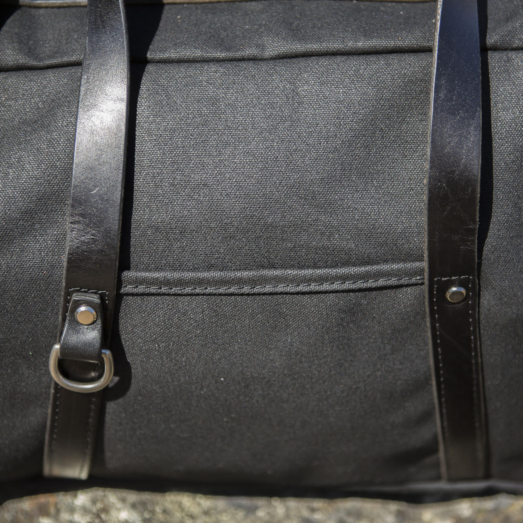 gustin classic duffel - waxed black