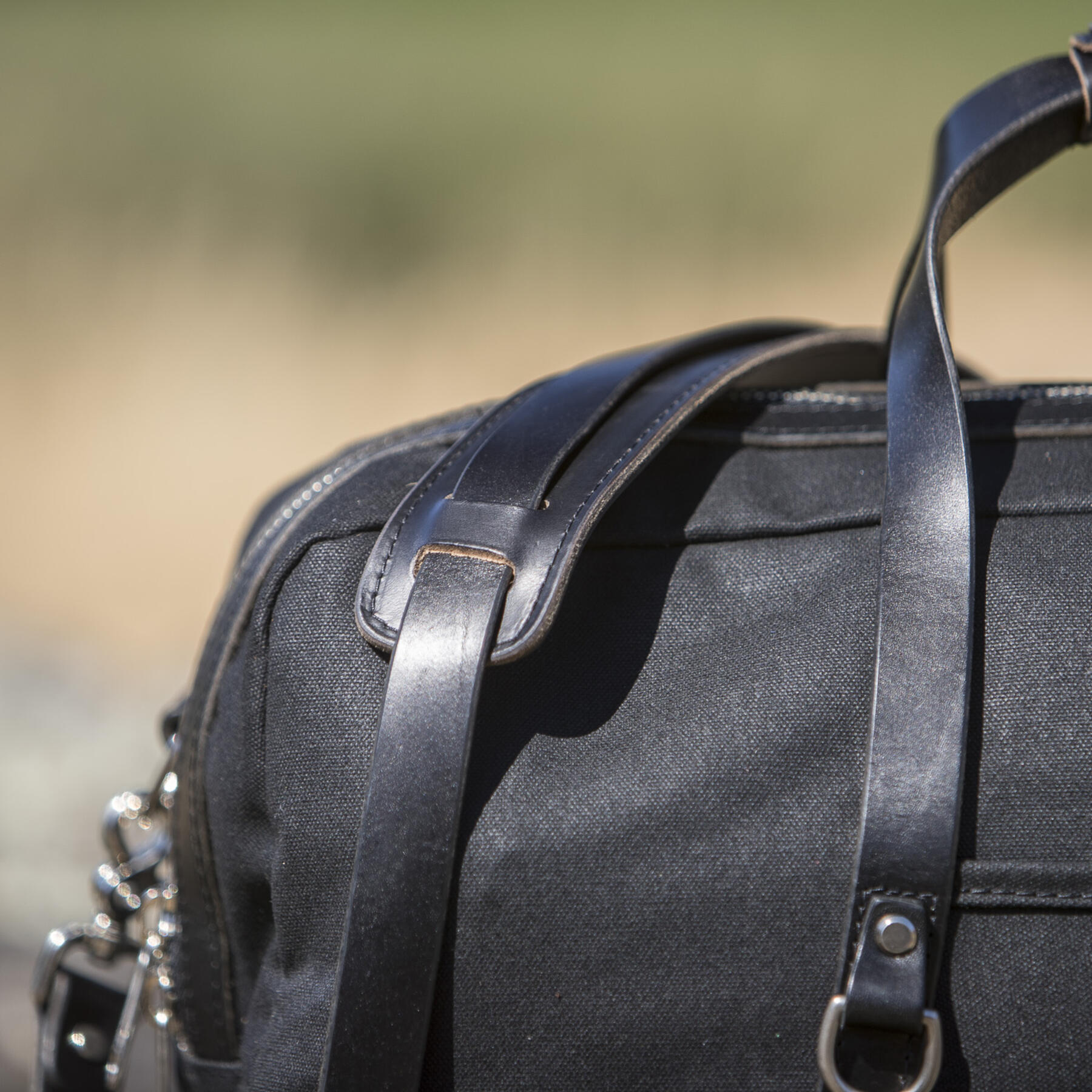 gustin classic duffel - waxed black