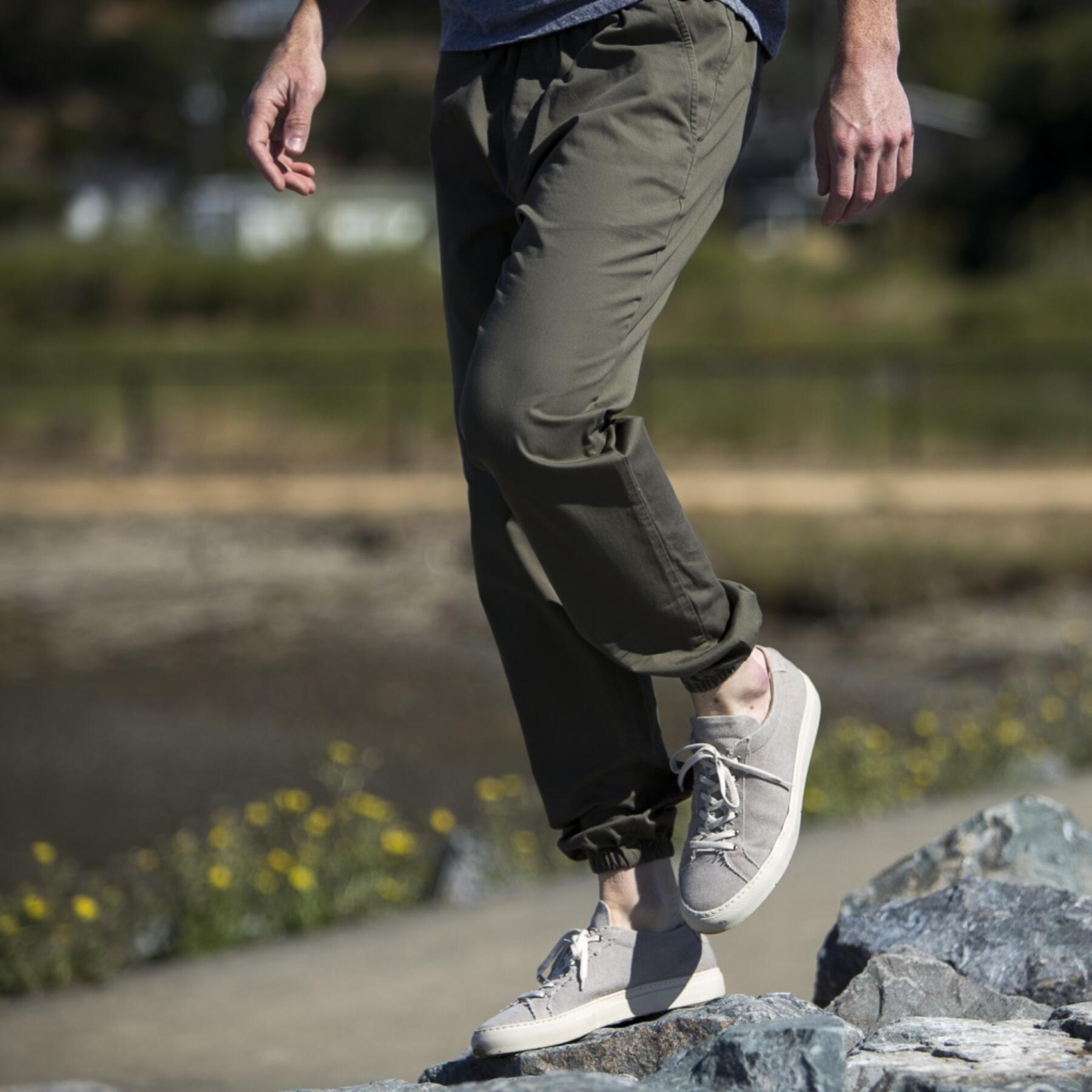 gustin american twill joggers - army