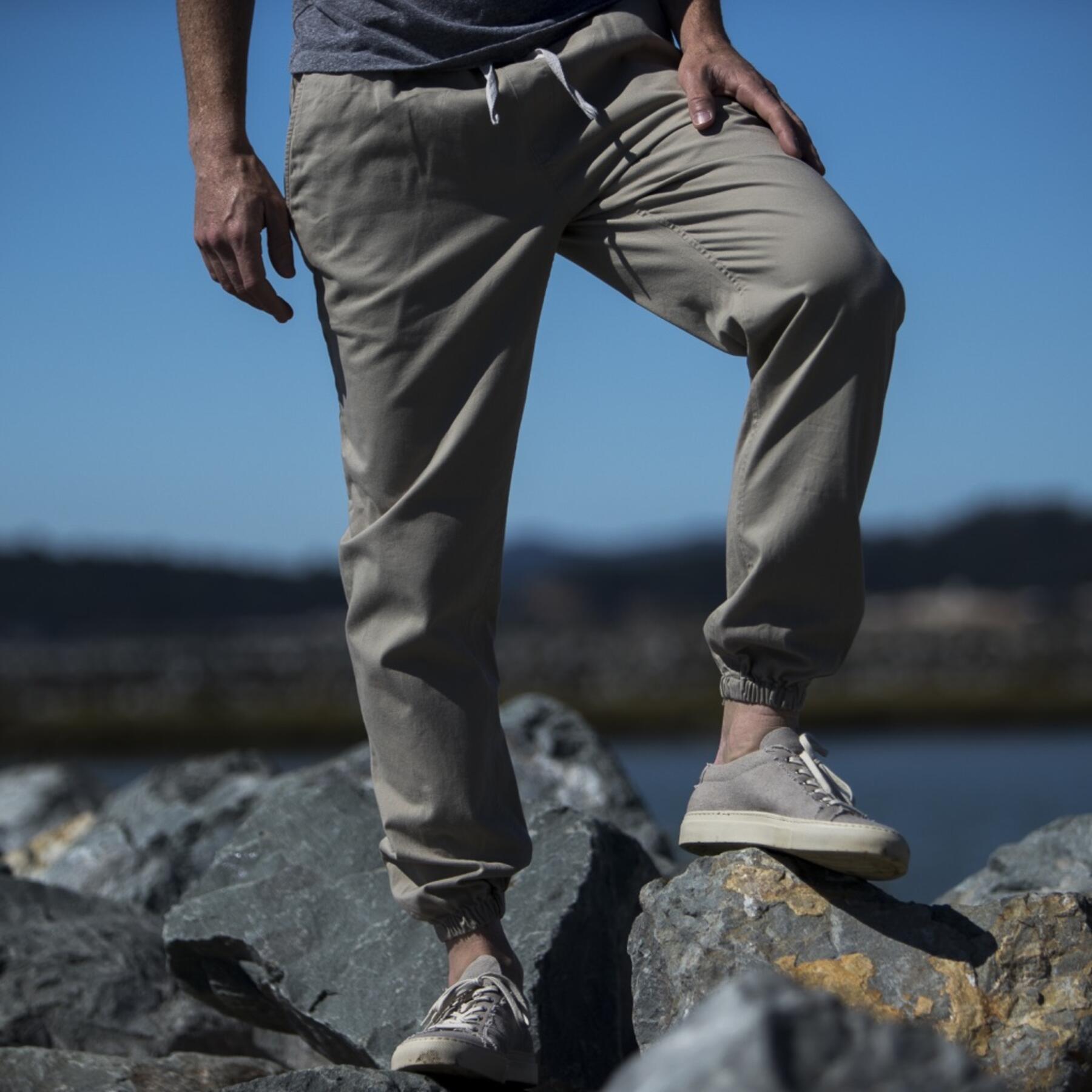 gustin american twill joggers - khaki