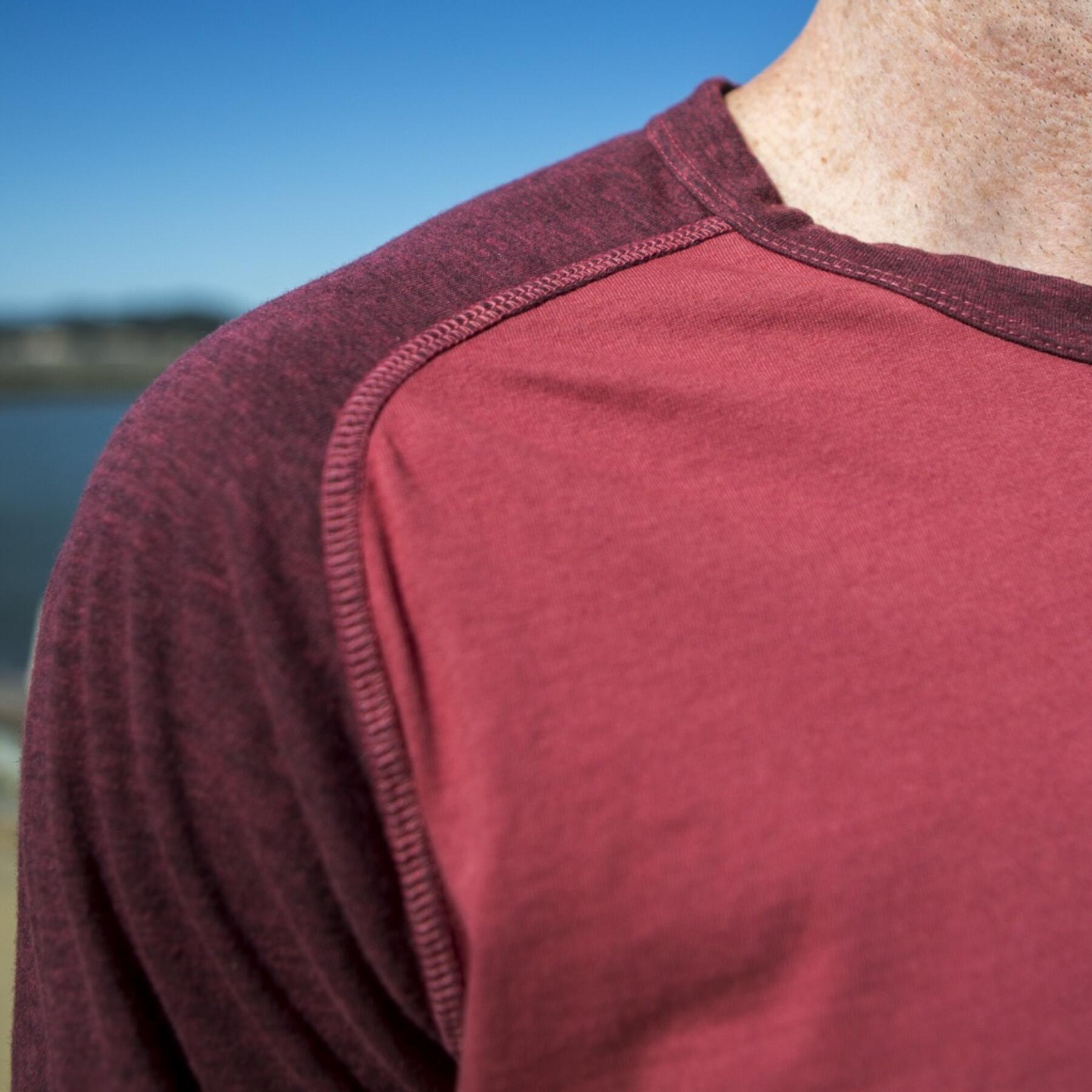 gustin red raglan t-shirt