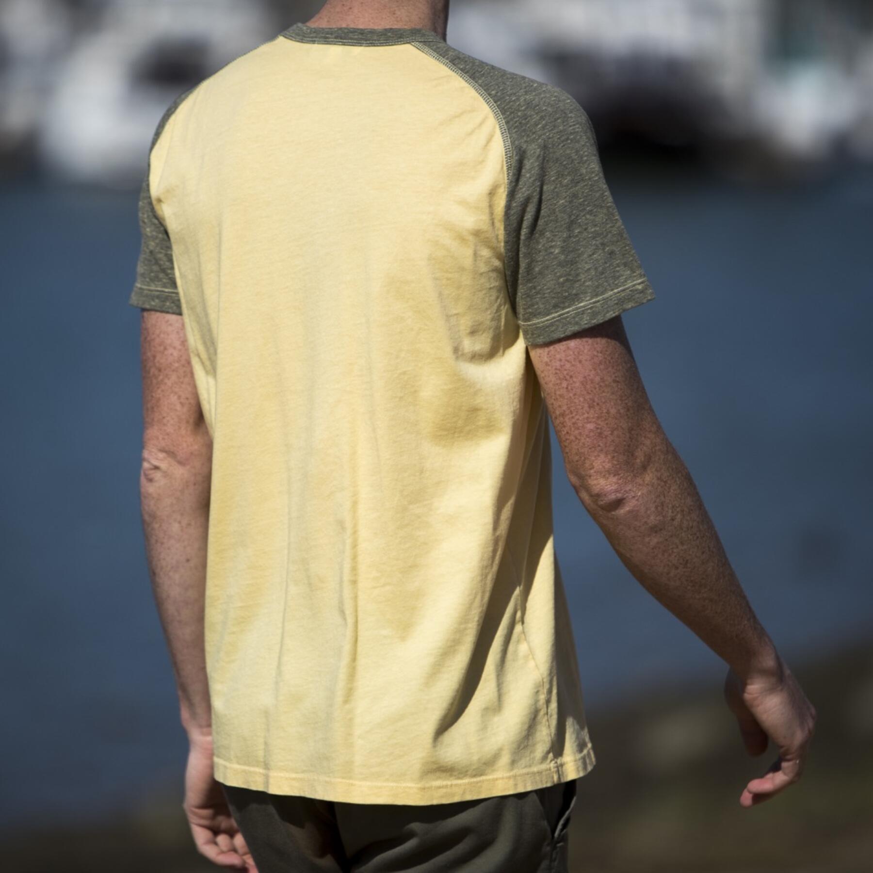 gustin yellow raglan t-shirt