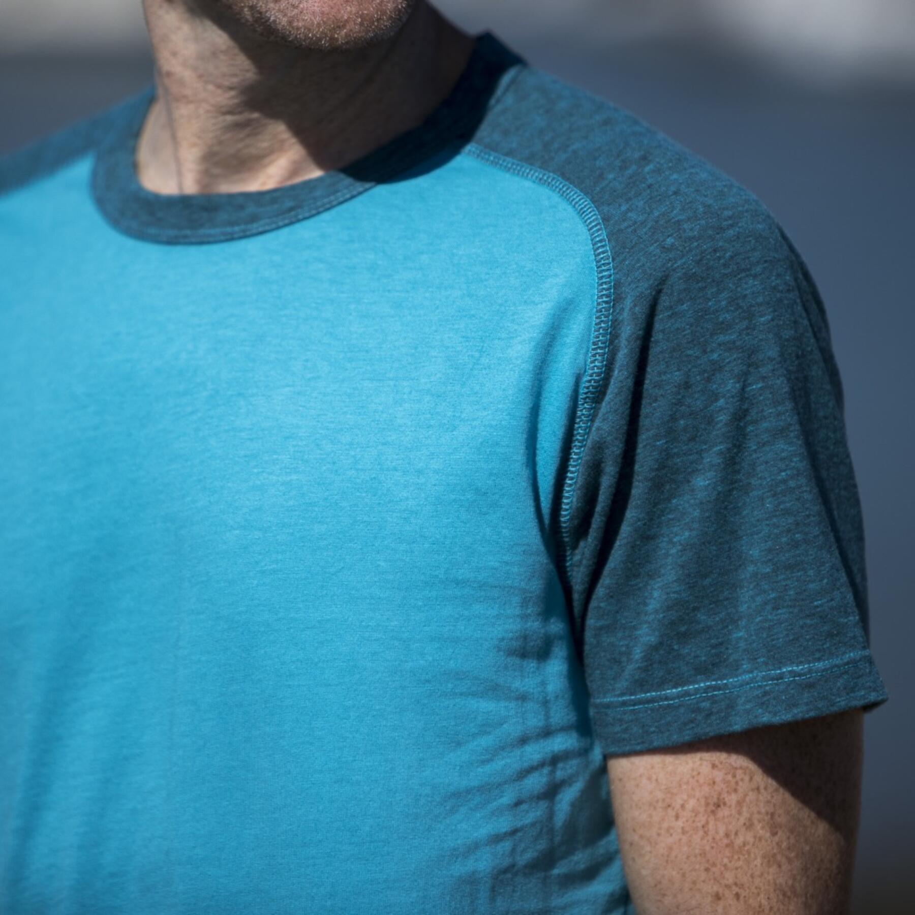gustin sea blue raglan t-shirt