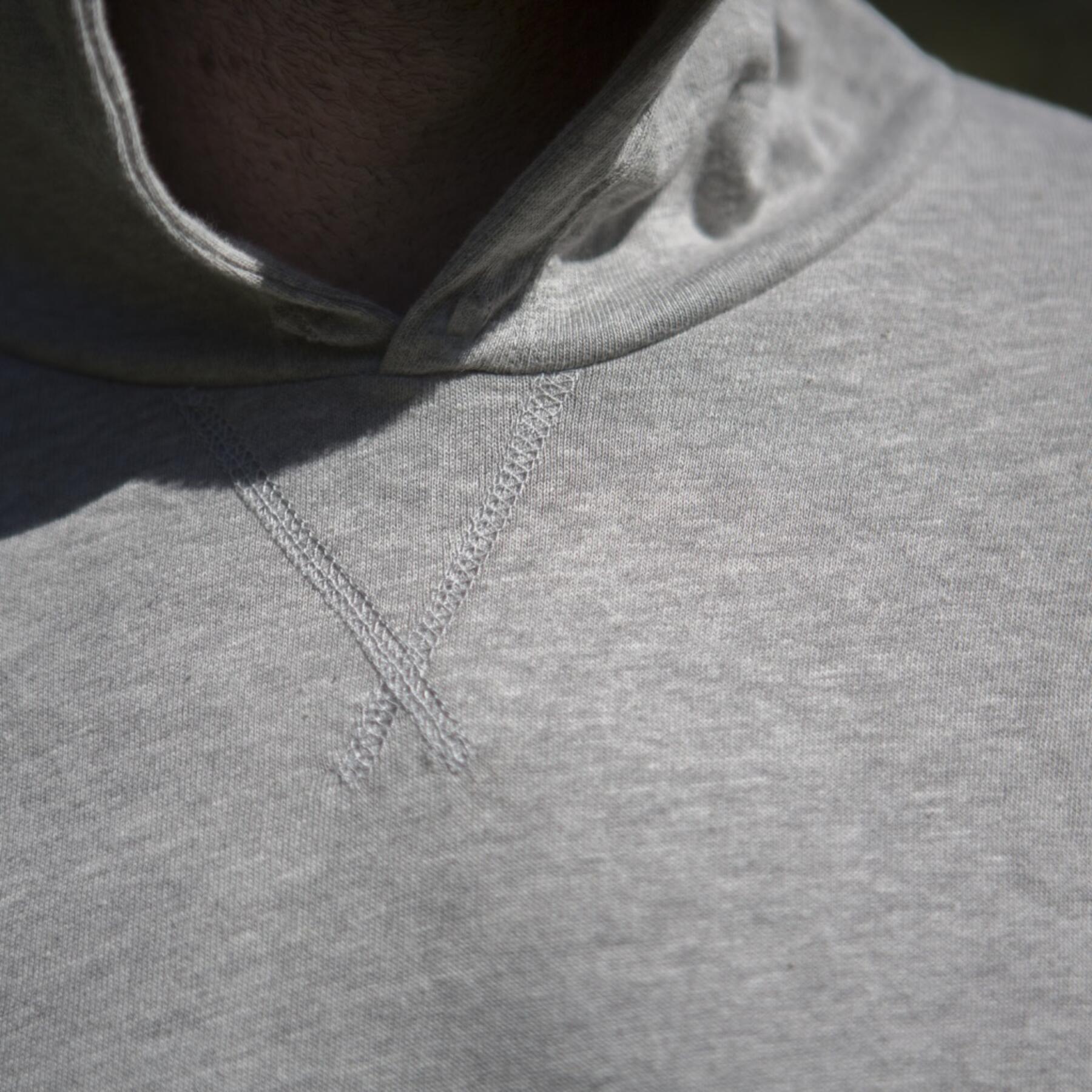 gustin superlight hooded sweatshirt - heather grey