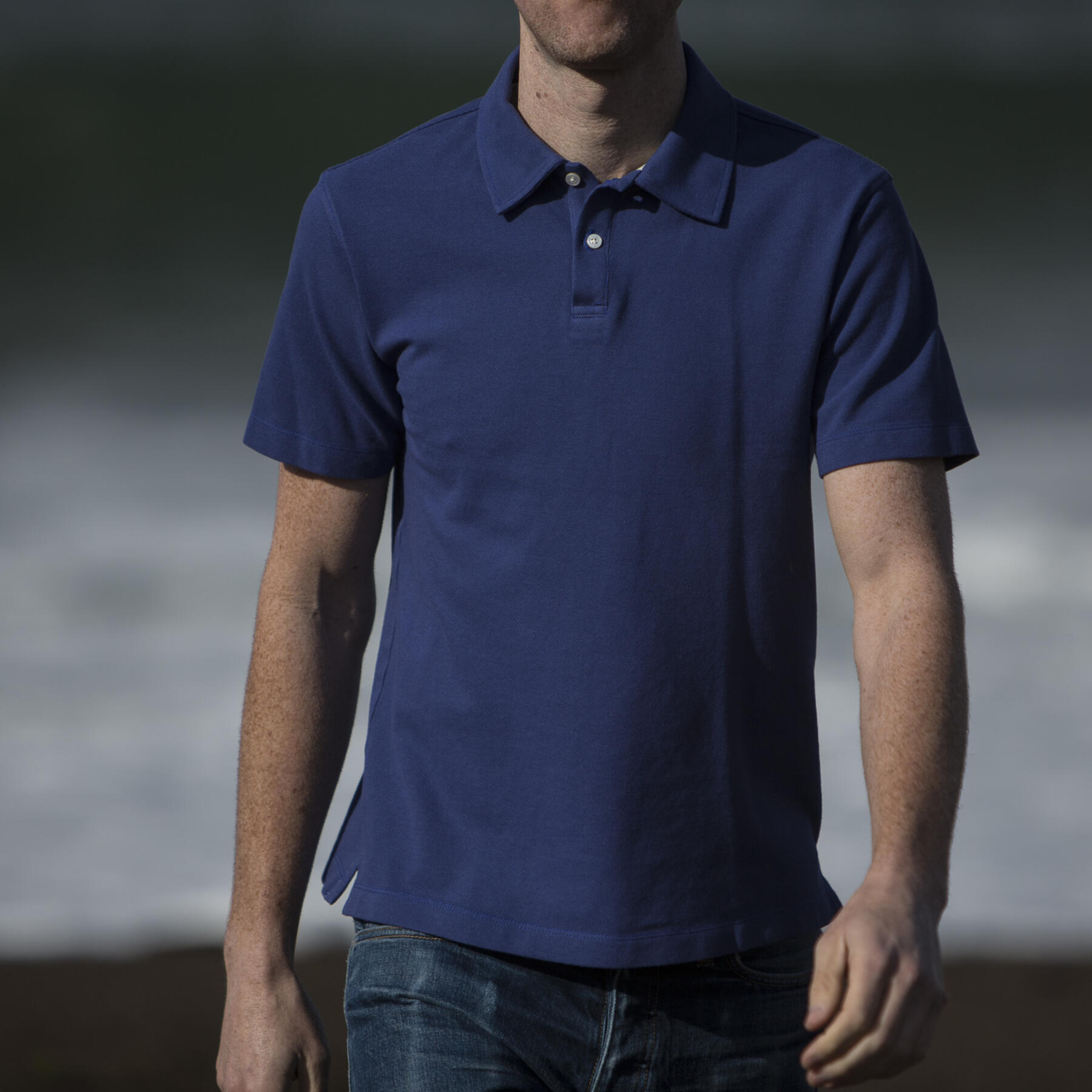 gustin japan pique polo purple