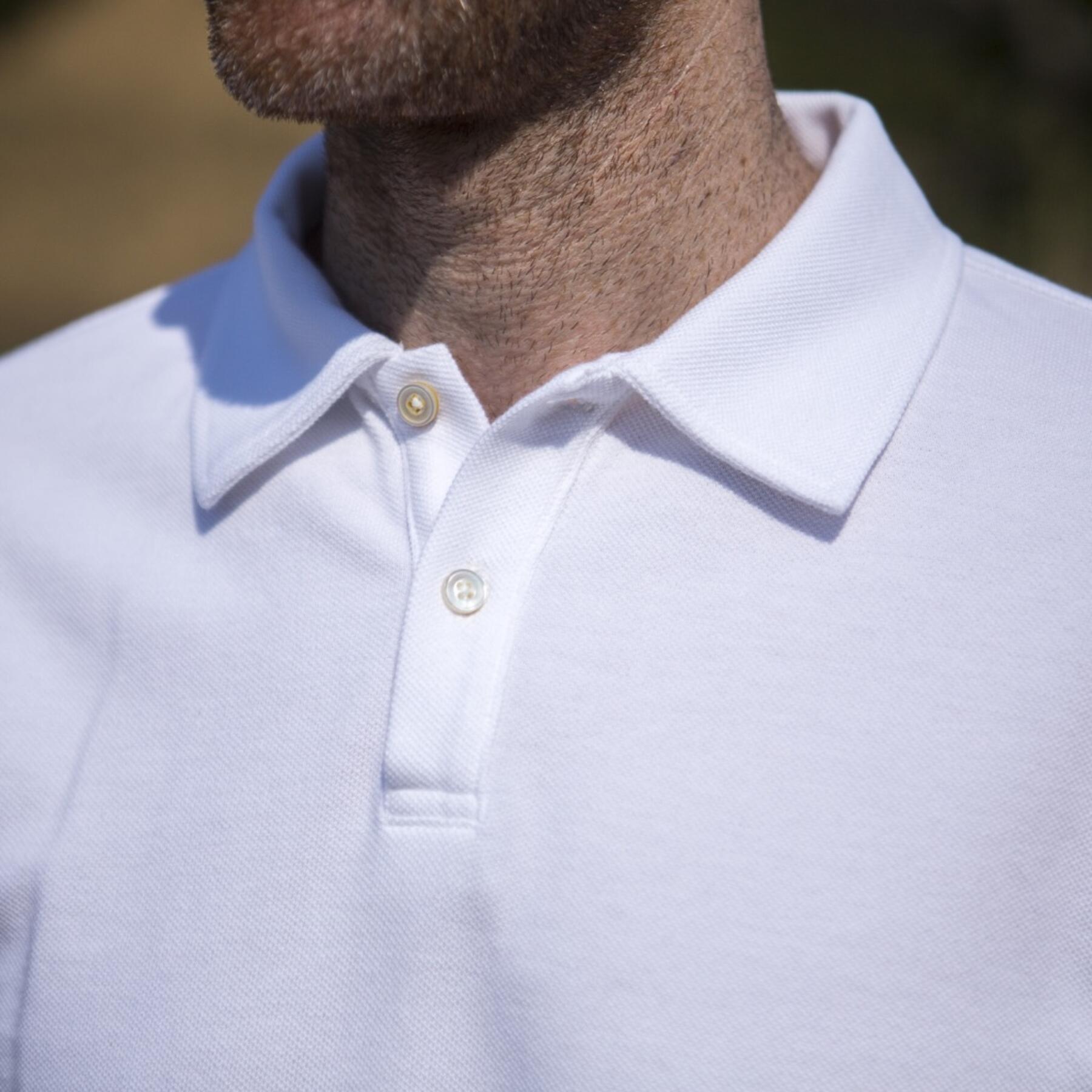 gustin japan long sleeve pique polo white