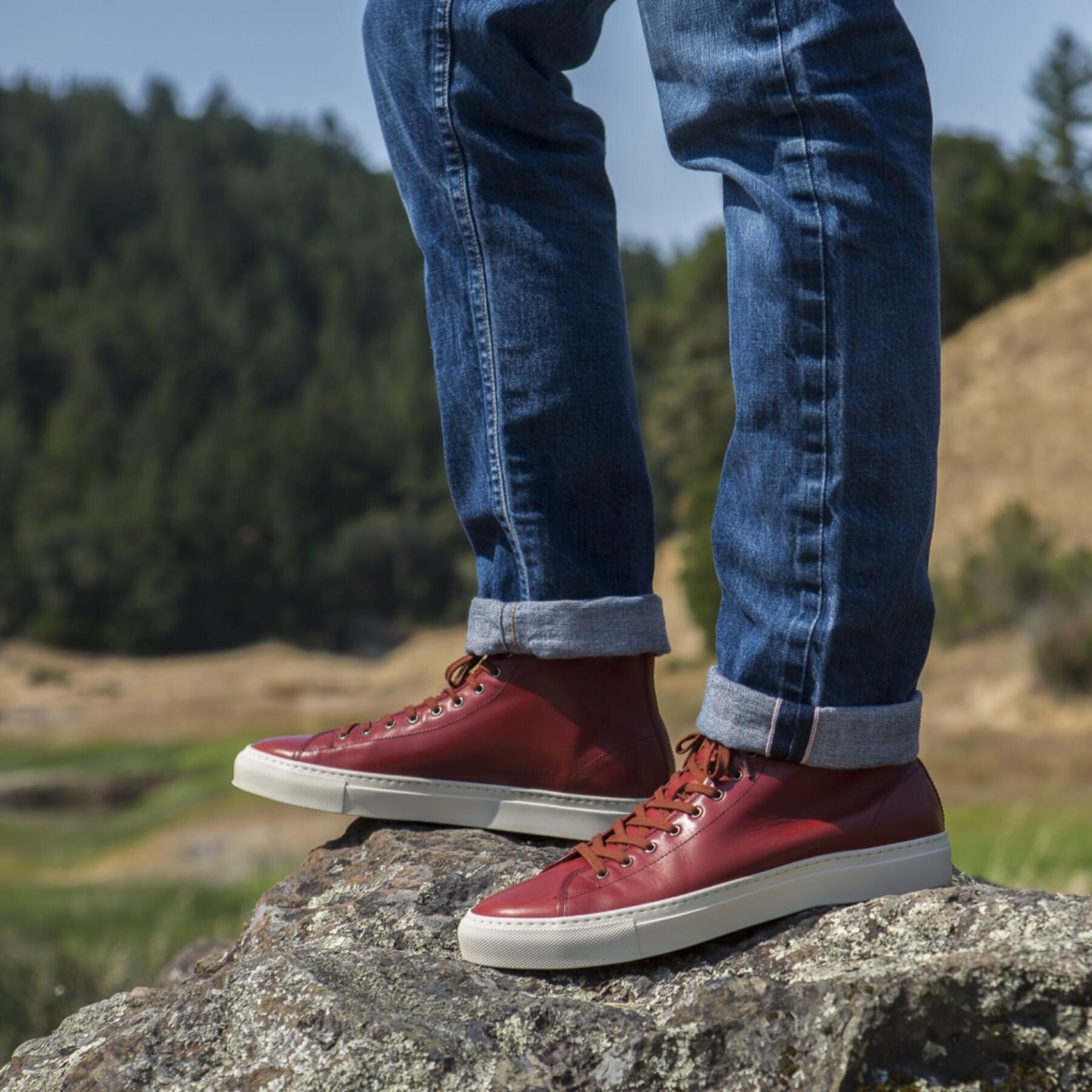 gustin red rust high top