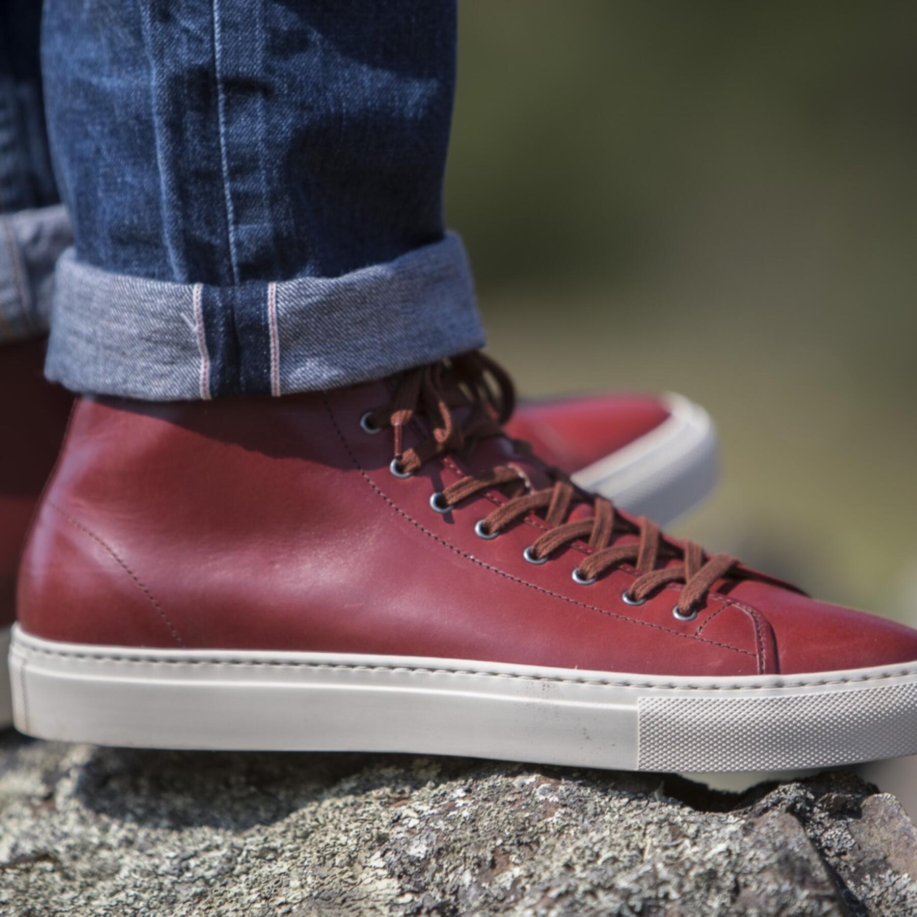 gustin red rust high top