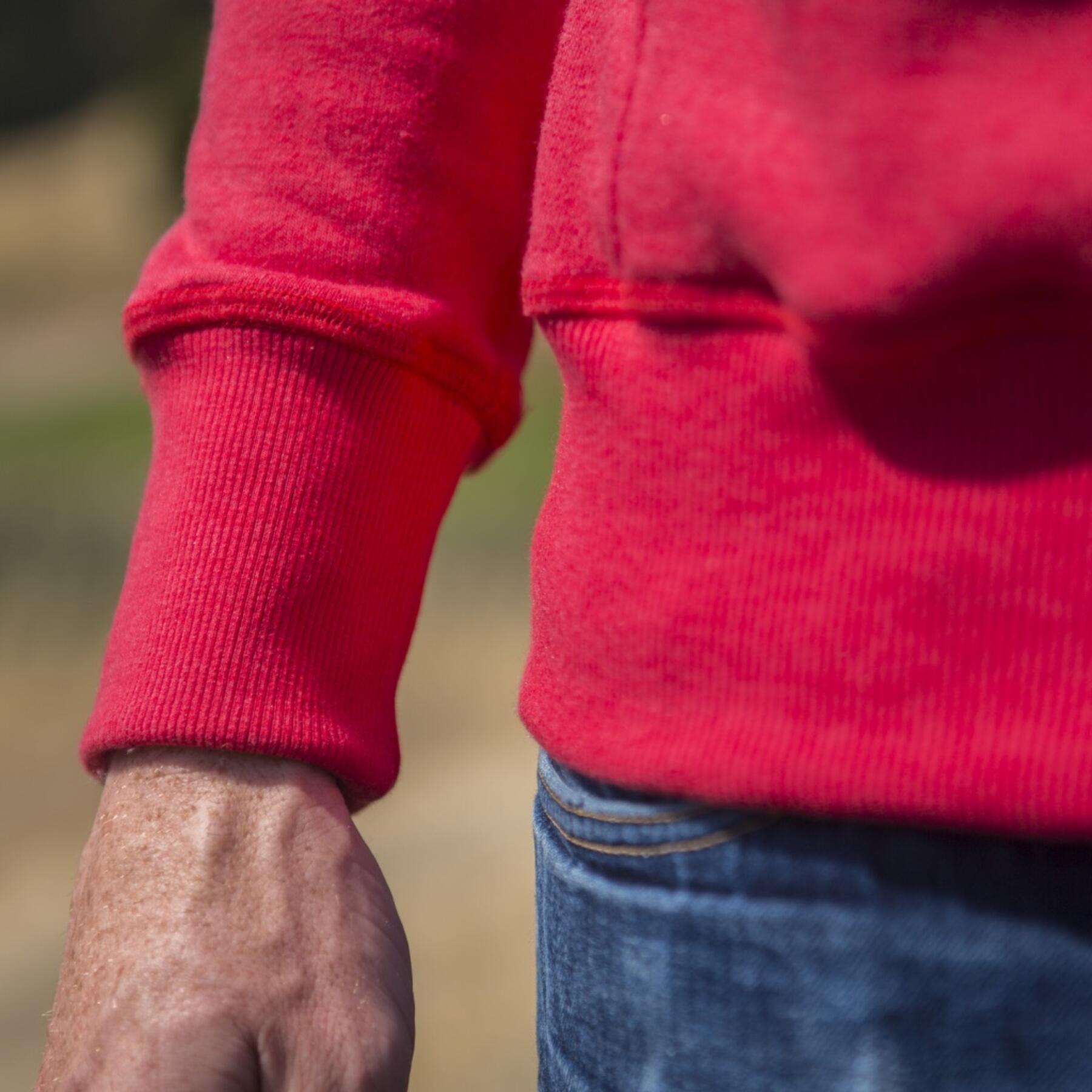 gustin fleece zip hoodie - bright red