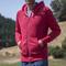gustin fleece zip hoodie - bright red