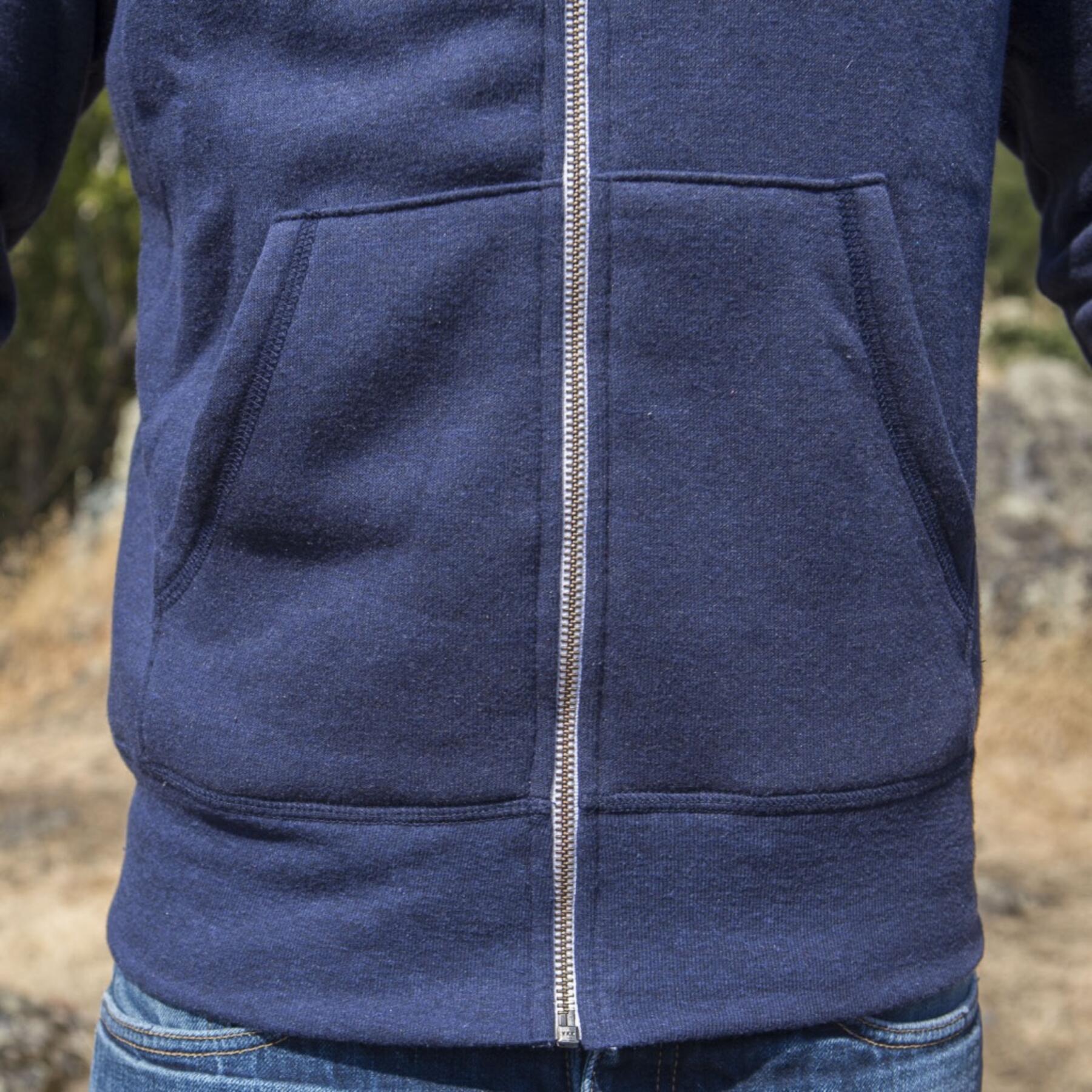 gustin fleece hoodie - vintage blue