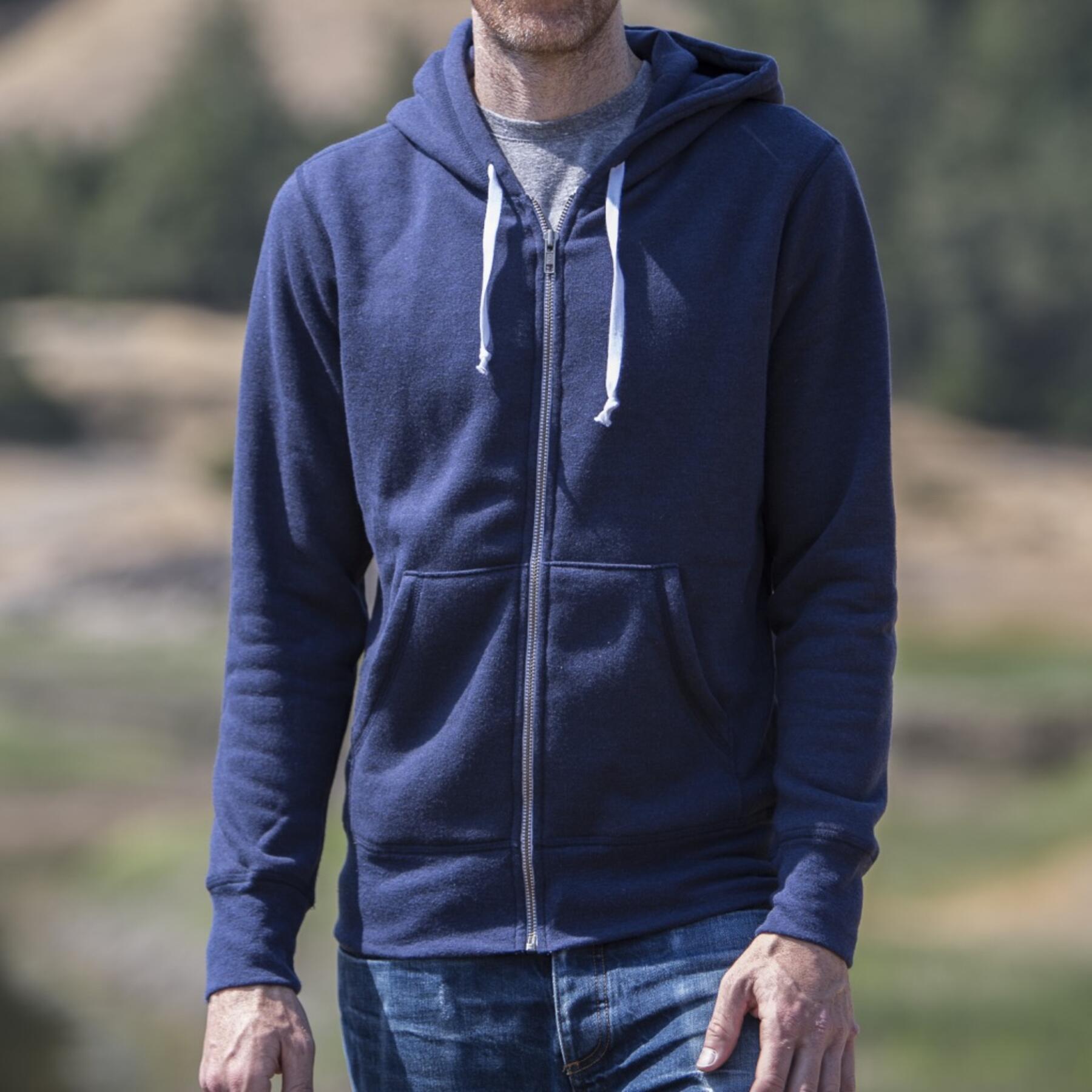 gustin fleece hoodie - vintage blue