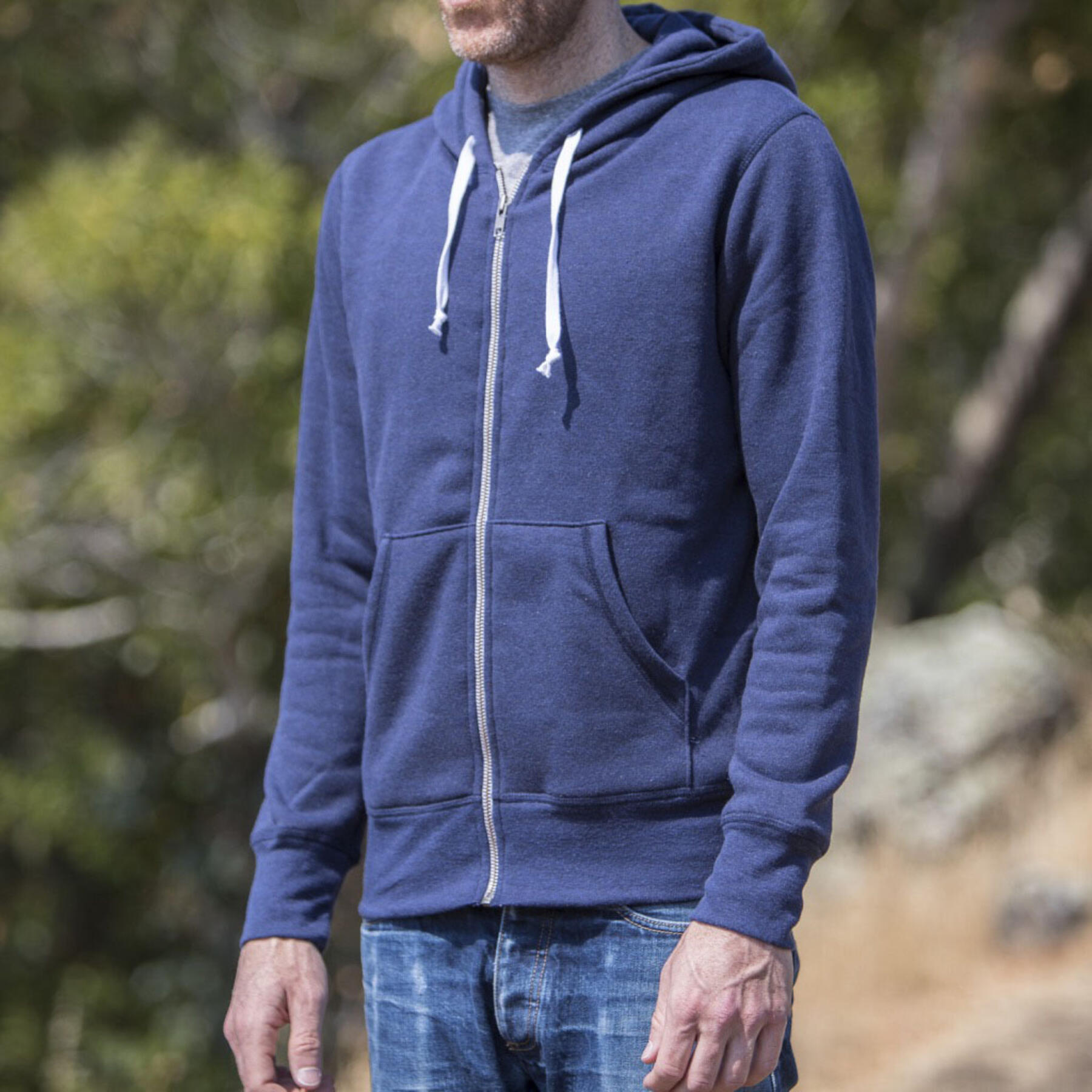 gustin fleece hoodie - vintage blue
