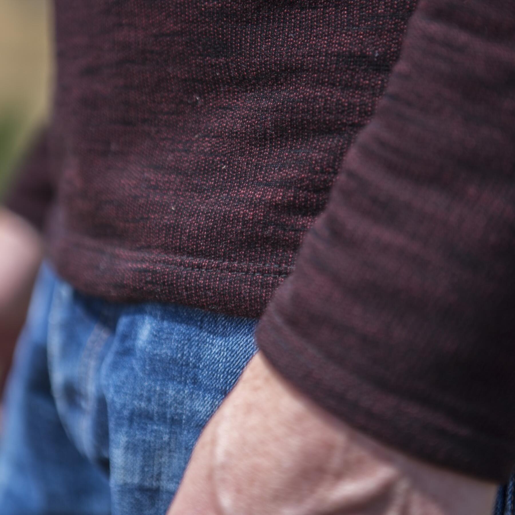 gustin red rust french terry hoodie