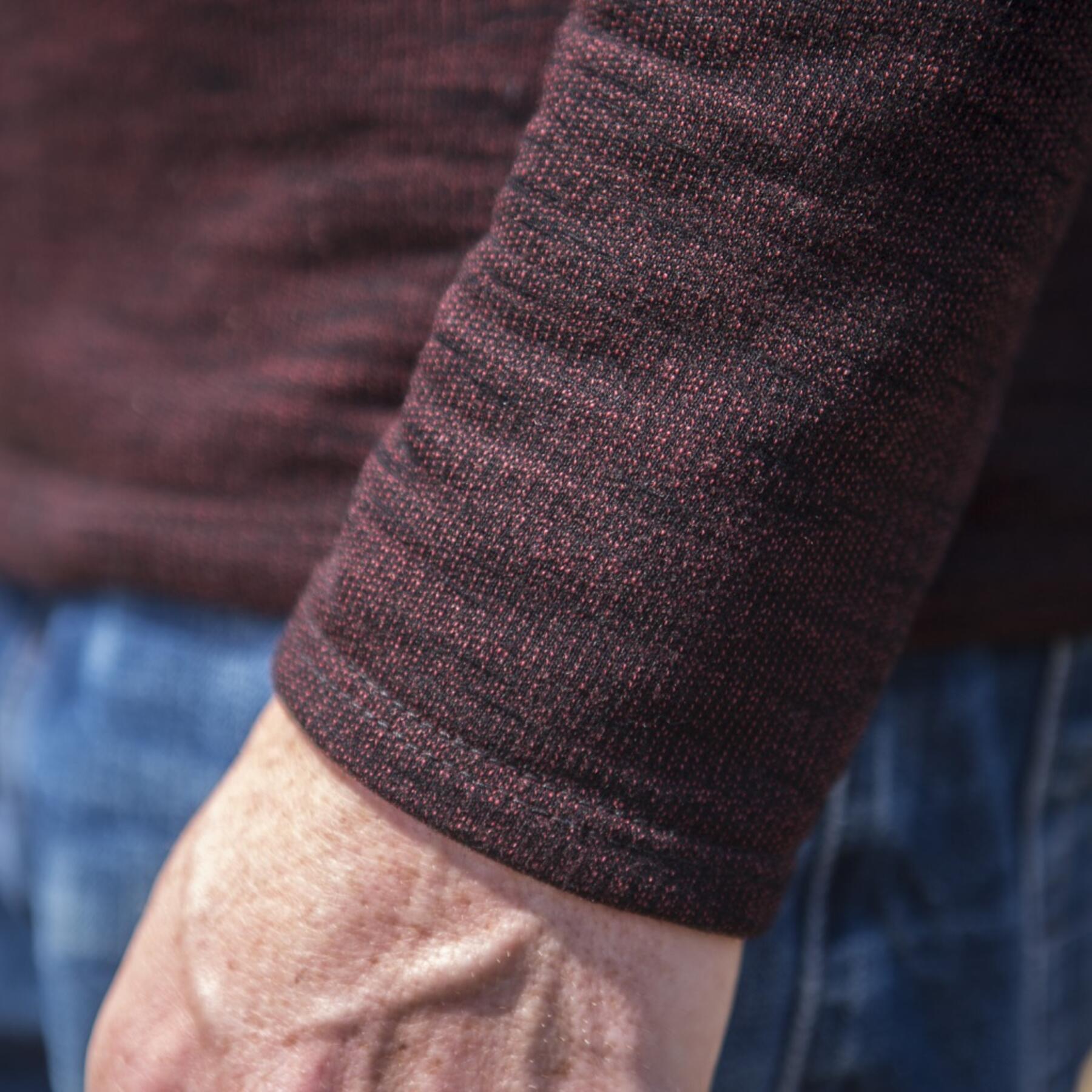 gustin red rust french terry hoodie