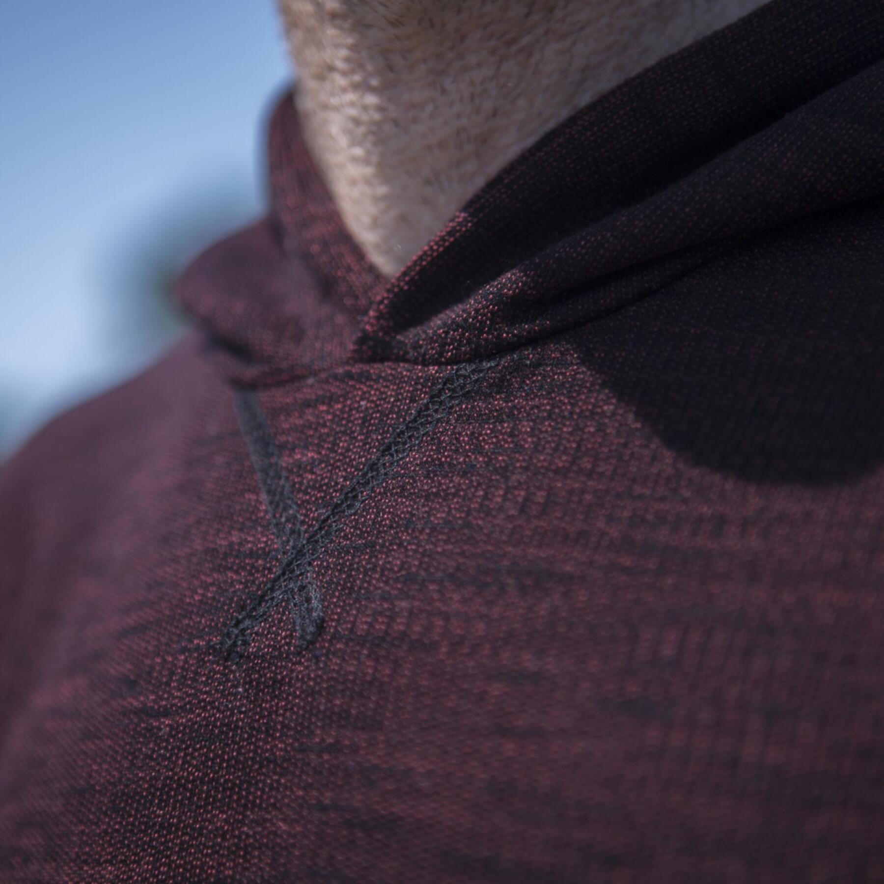 gustin red rust french terry hoodie