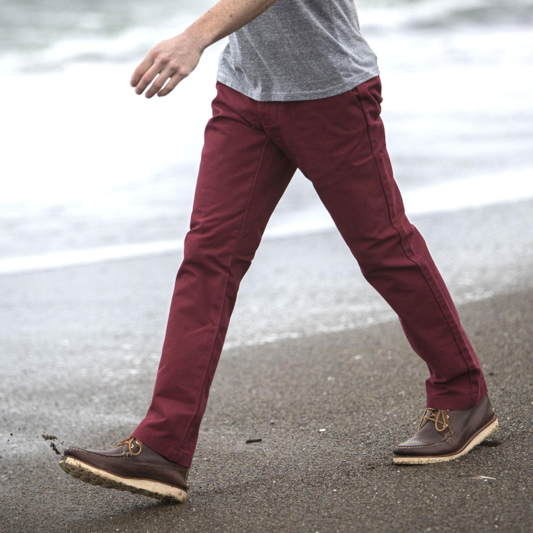 gustin #97 deep red duck canvas chino