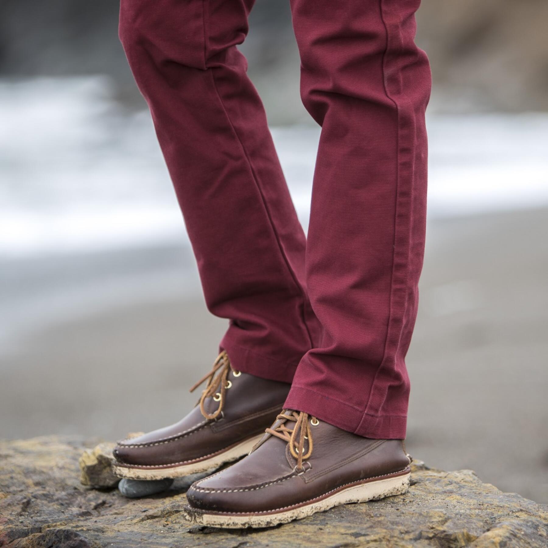 gustin #97 deep red duck canvas chino