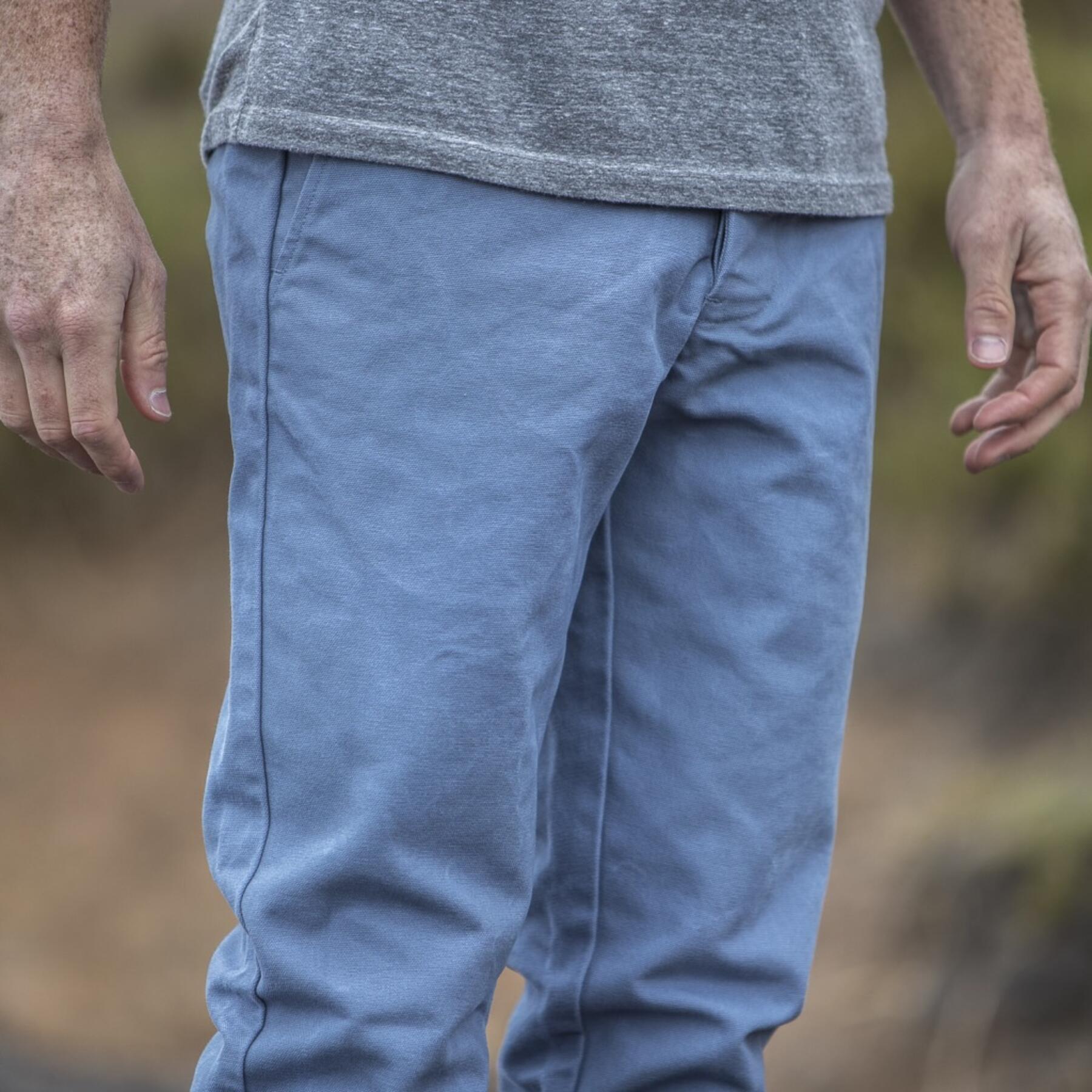 gustin #96 cornflower blue duck canvas chino